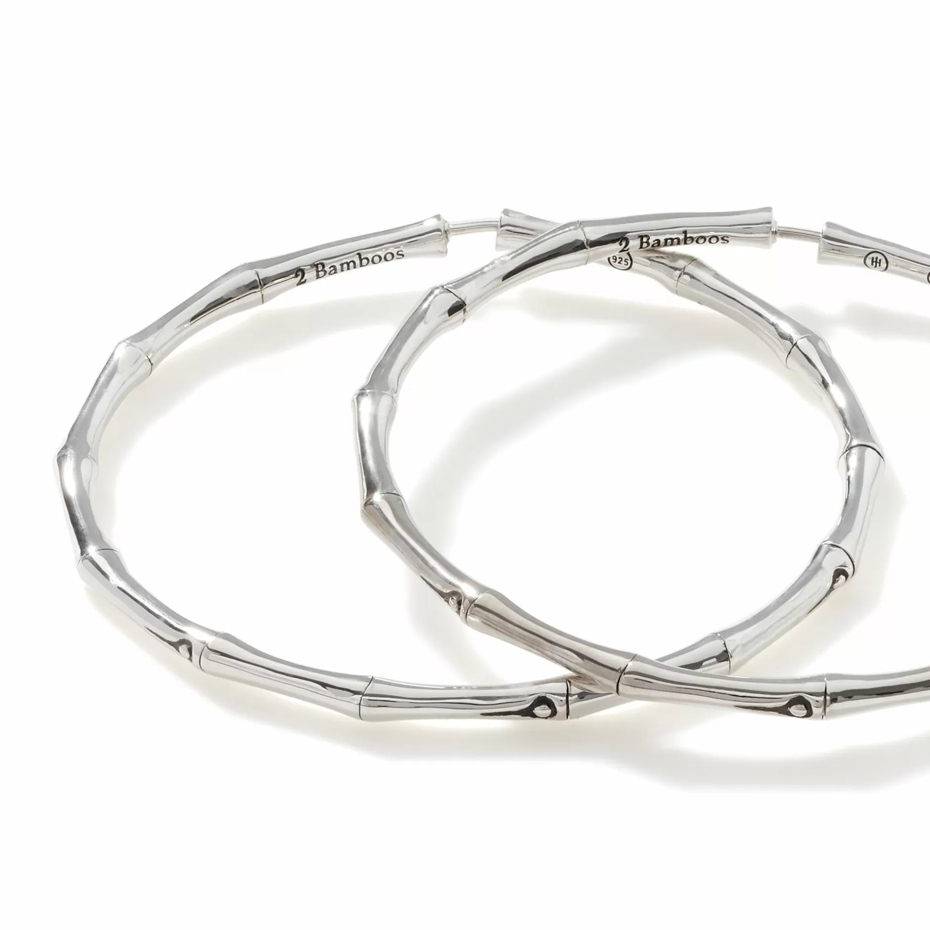 Bamboo Hoop Earring, Sterling Silver, Large^John Hardy Best