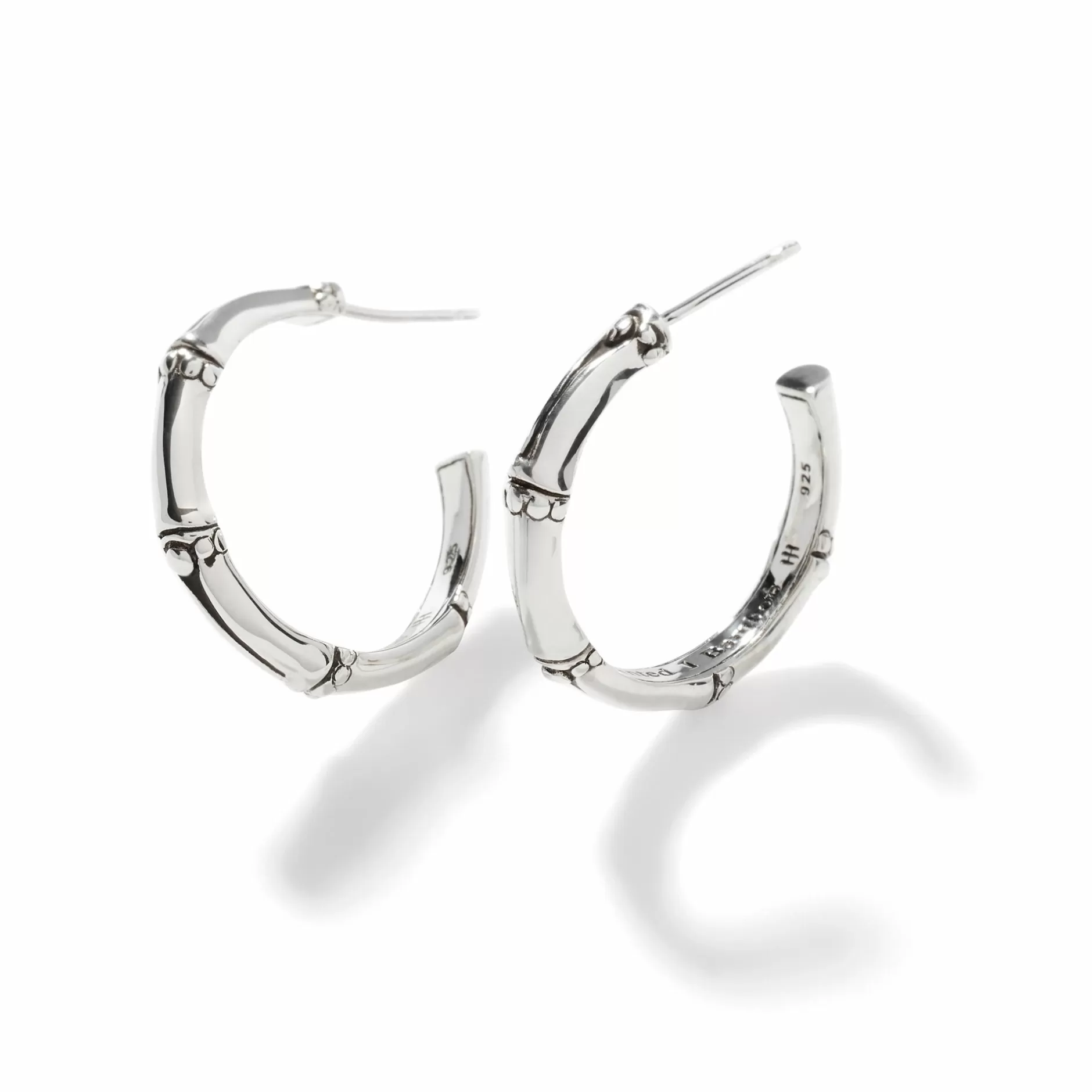 Bamboo J Hoop Earring, Sterling Silver, Small^John Hardy Best Sale