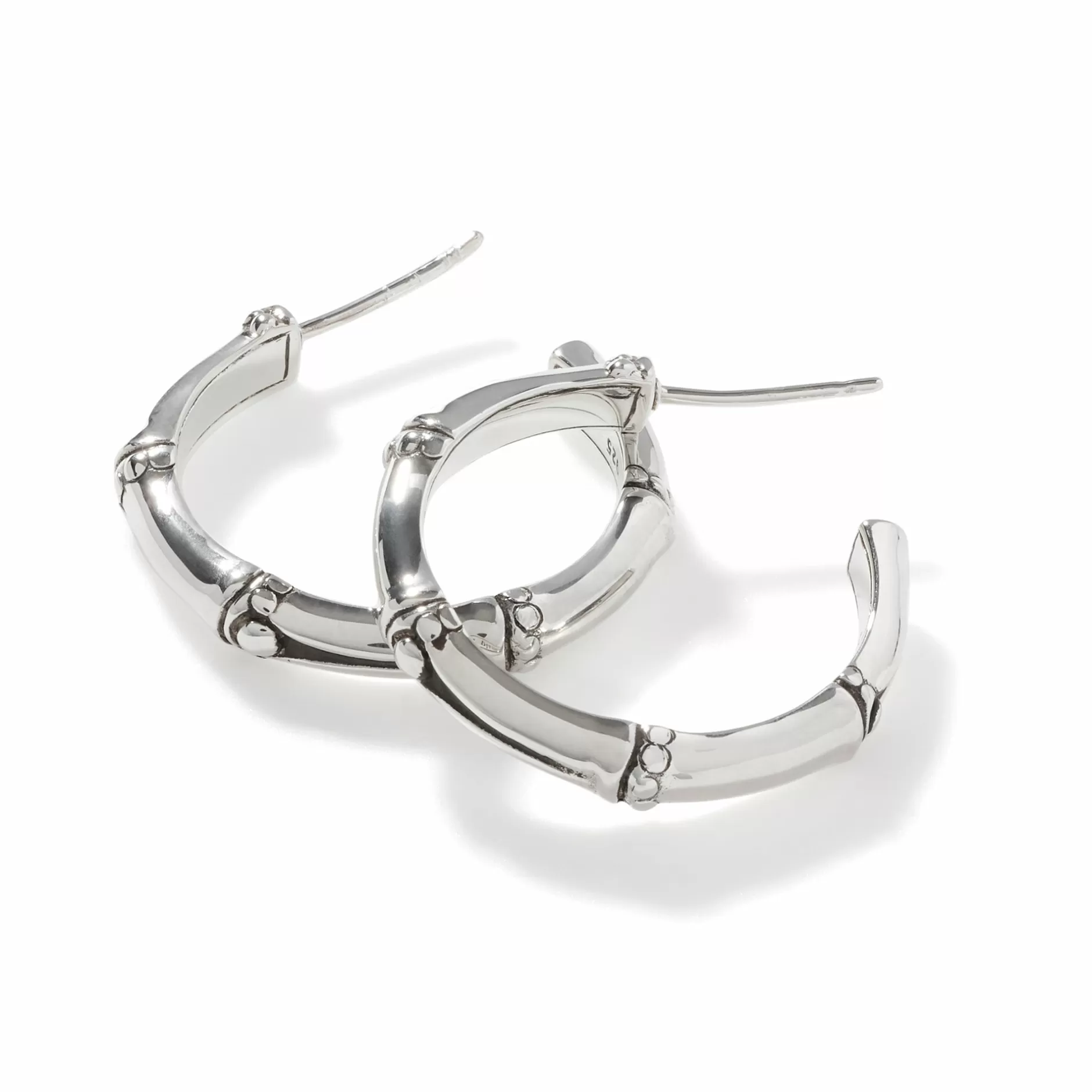 Bamboo J Hoop Earring, Sterling Silver, Small^John Hardy Best Sale