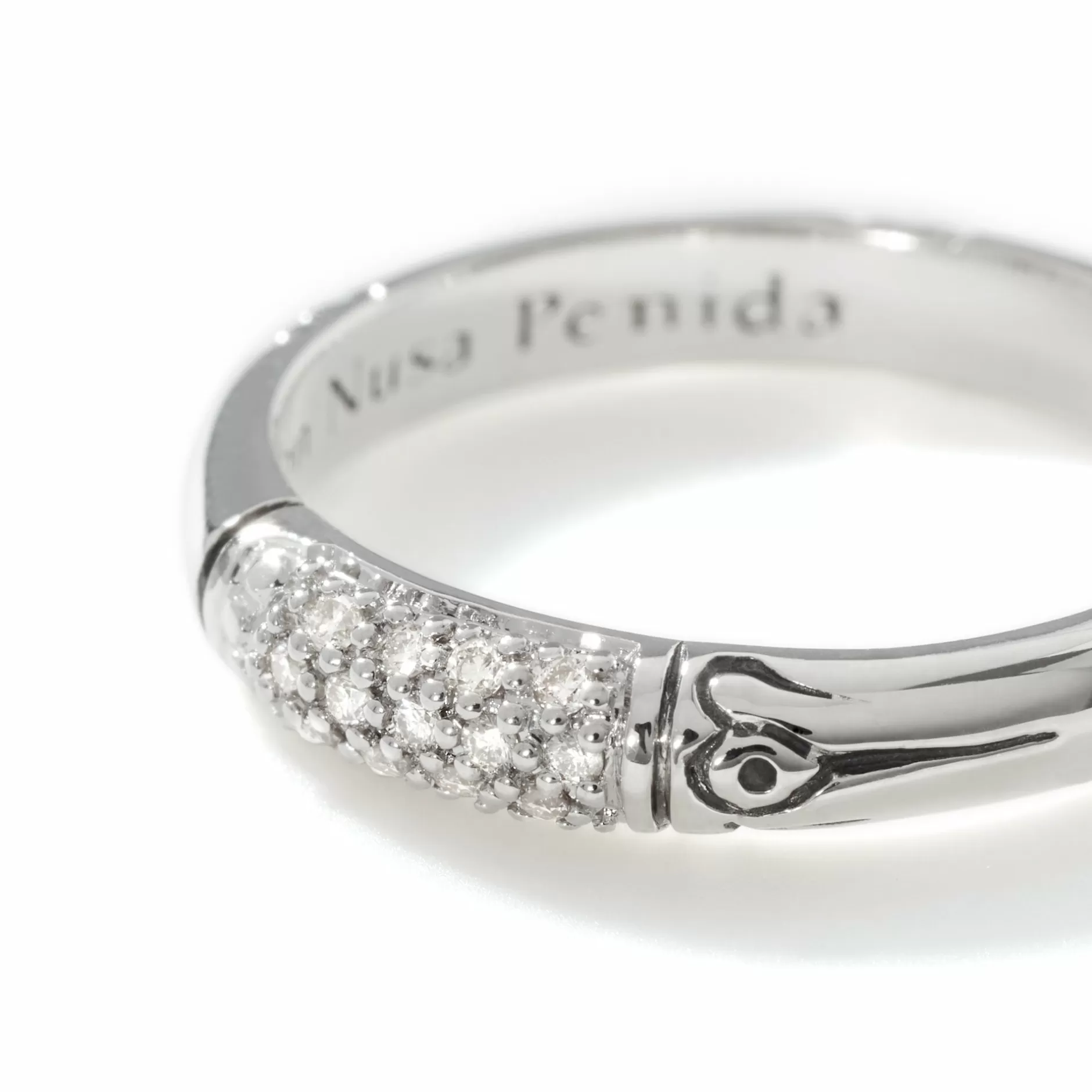 Bamboo Ring, Sterling Silver, Diamonds, Slim^John Hardy Outlet