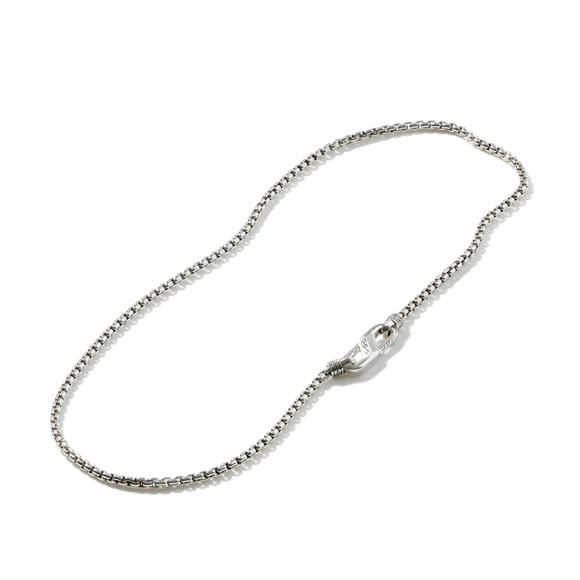 Box Chain Carabiner Necklace, Silver, 4Mm^John Hardy Best