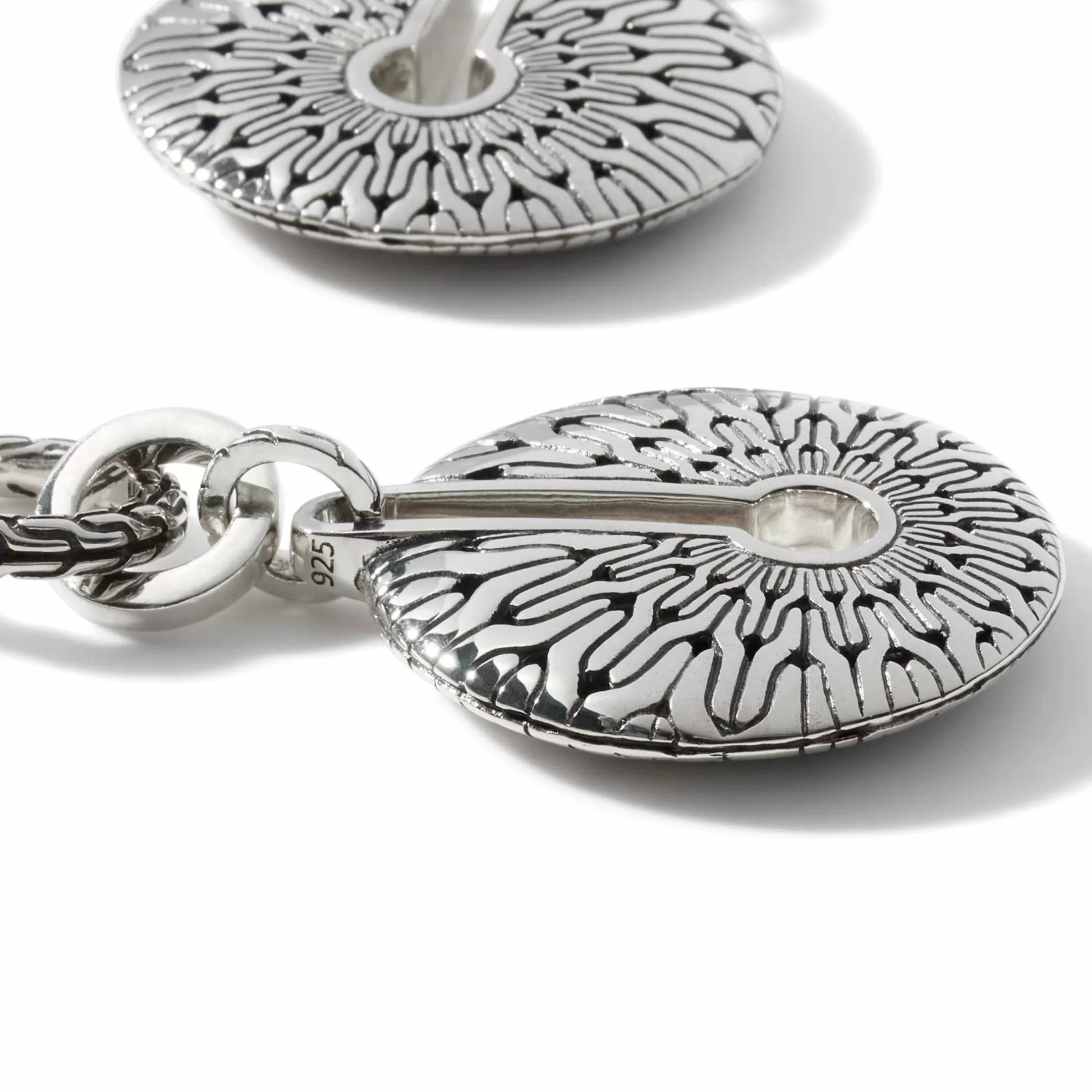 Carved Chain Convertible Drop Earring, Silver^John Hardy Flash Sale