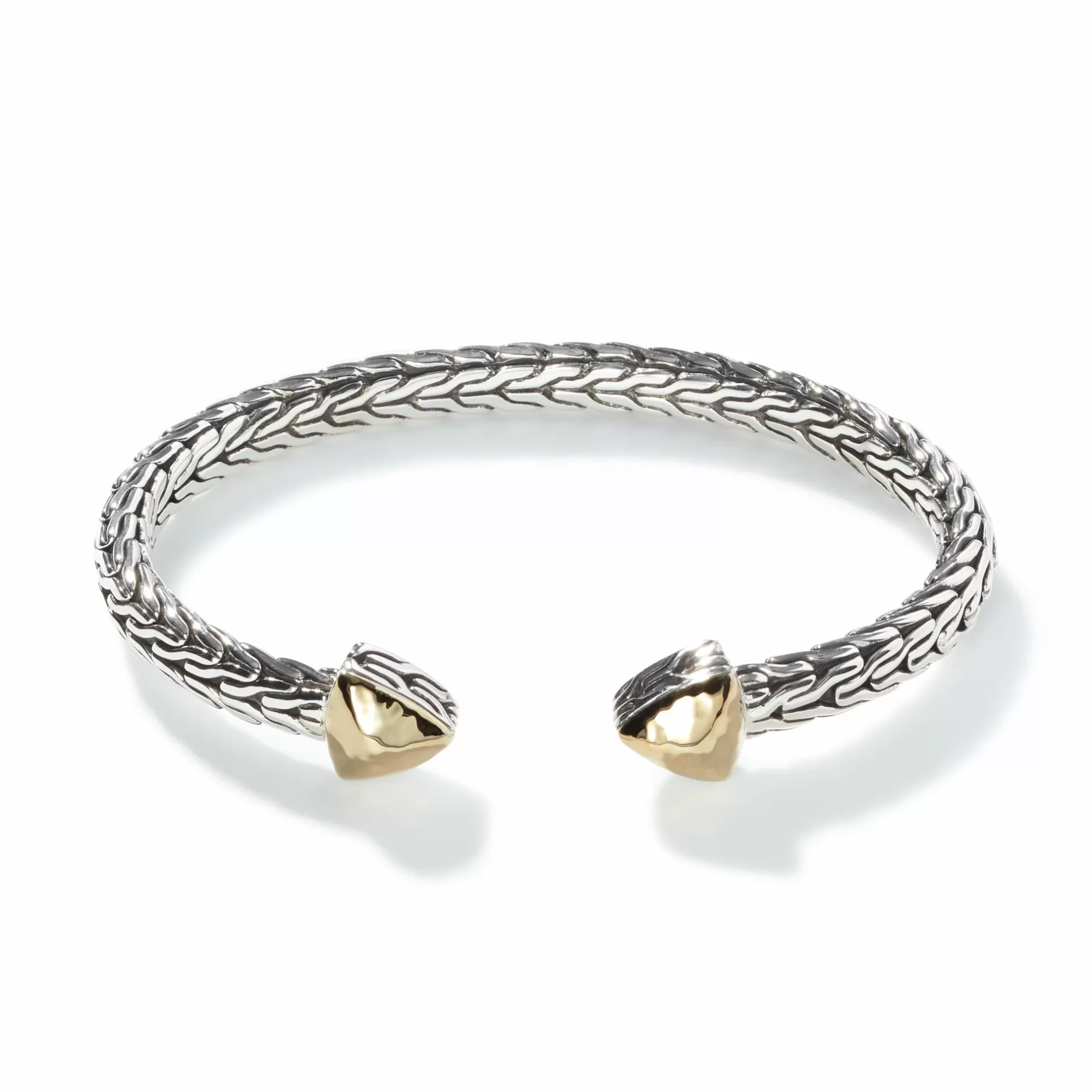 Carved Chain Palu Flex Cuff, Silver, Gold^John Hardy Best Sale