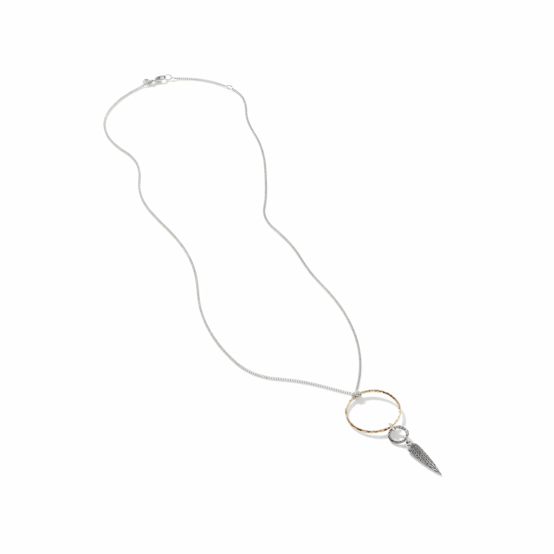 Carved Chain Palu Necklace, Silver, Gold^John Hardy Discount