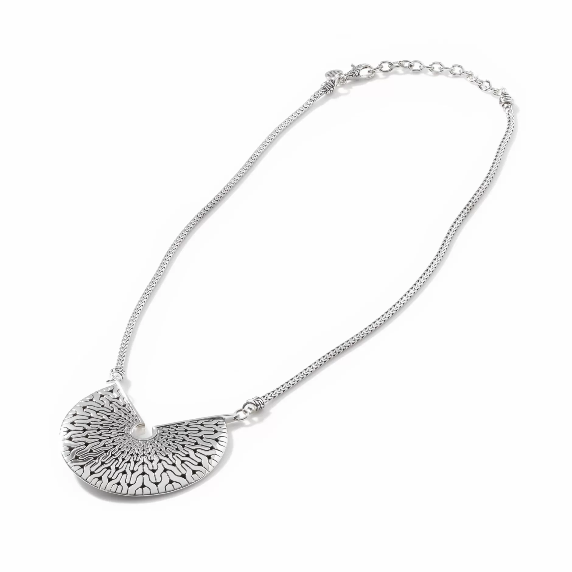 Carved Chain Pendant Necklace, Silver^John Hardy Discount