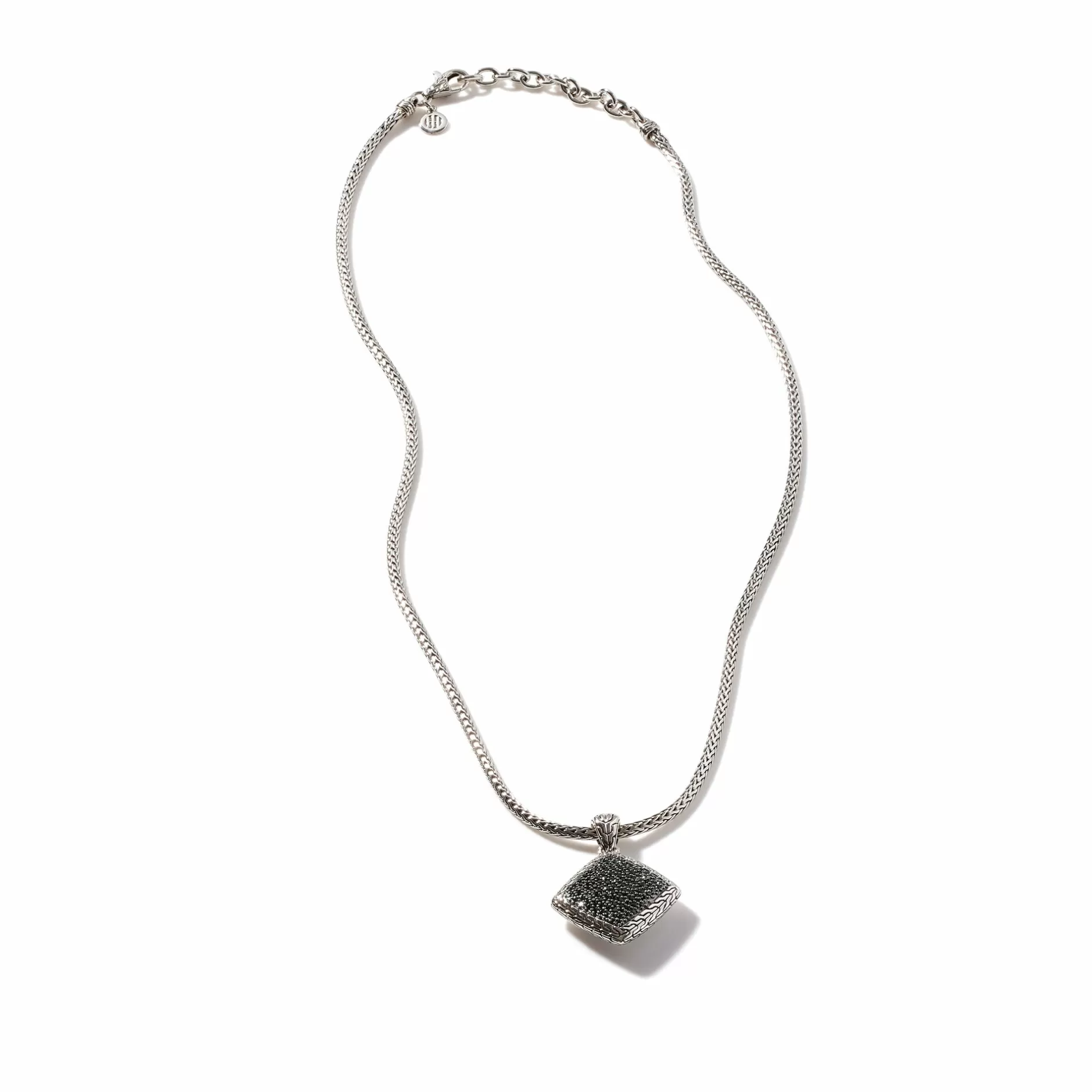 Carved Chain Pendant Necklace, Silver, Pave^John Hardy Store