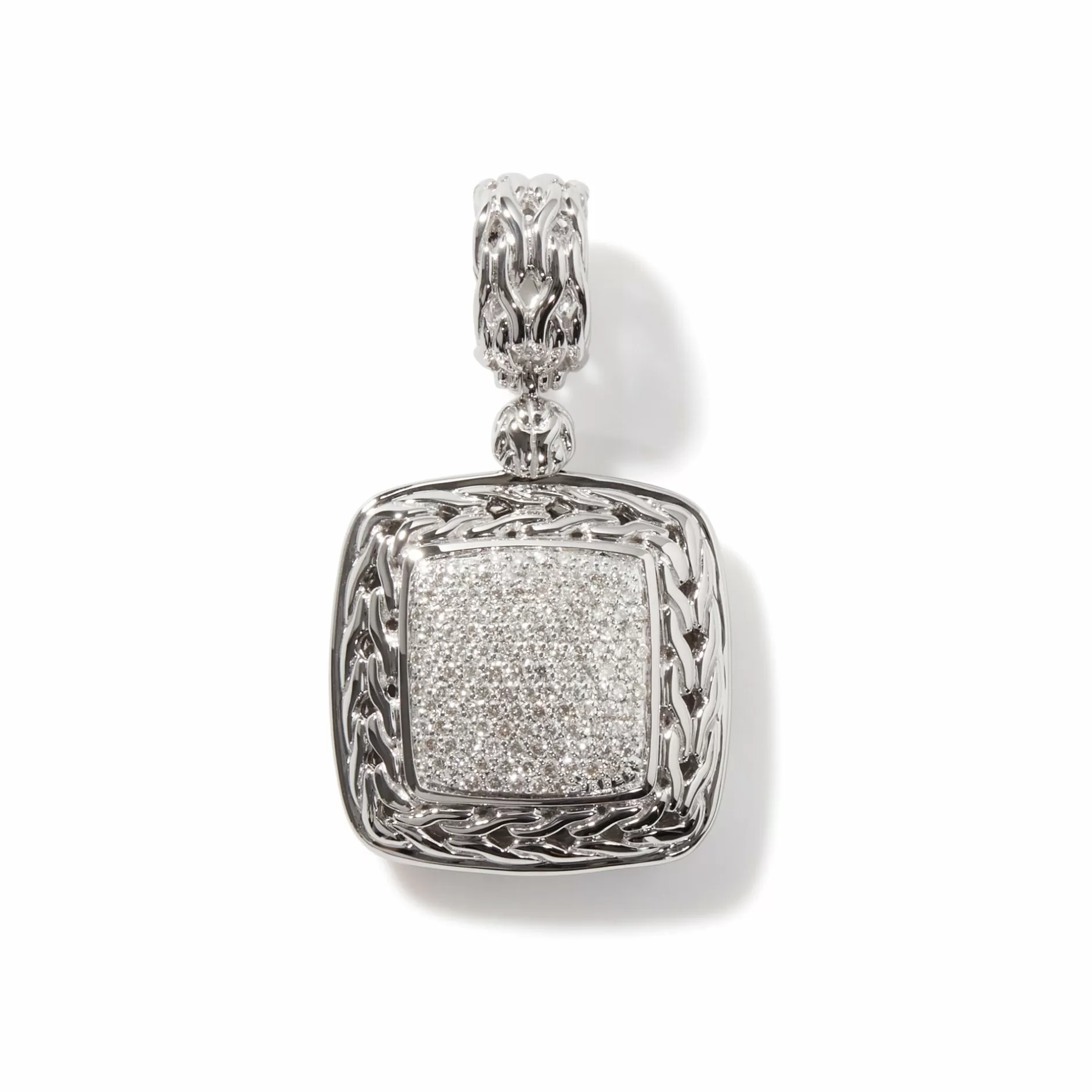 Carved Chain Pendant, Silver, Diamonds^John Hardy Cheap