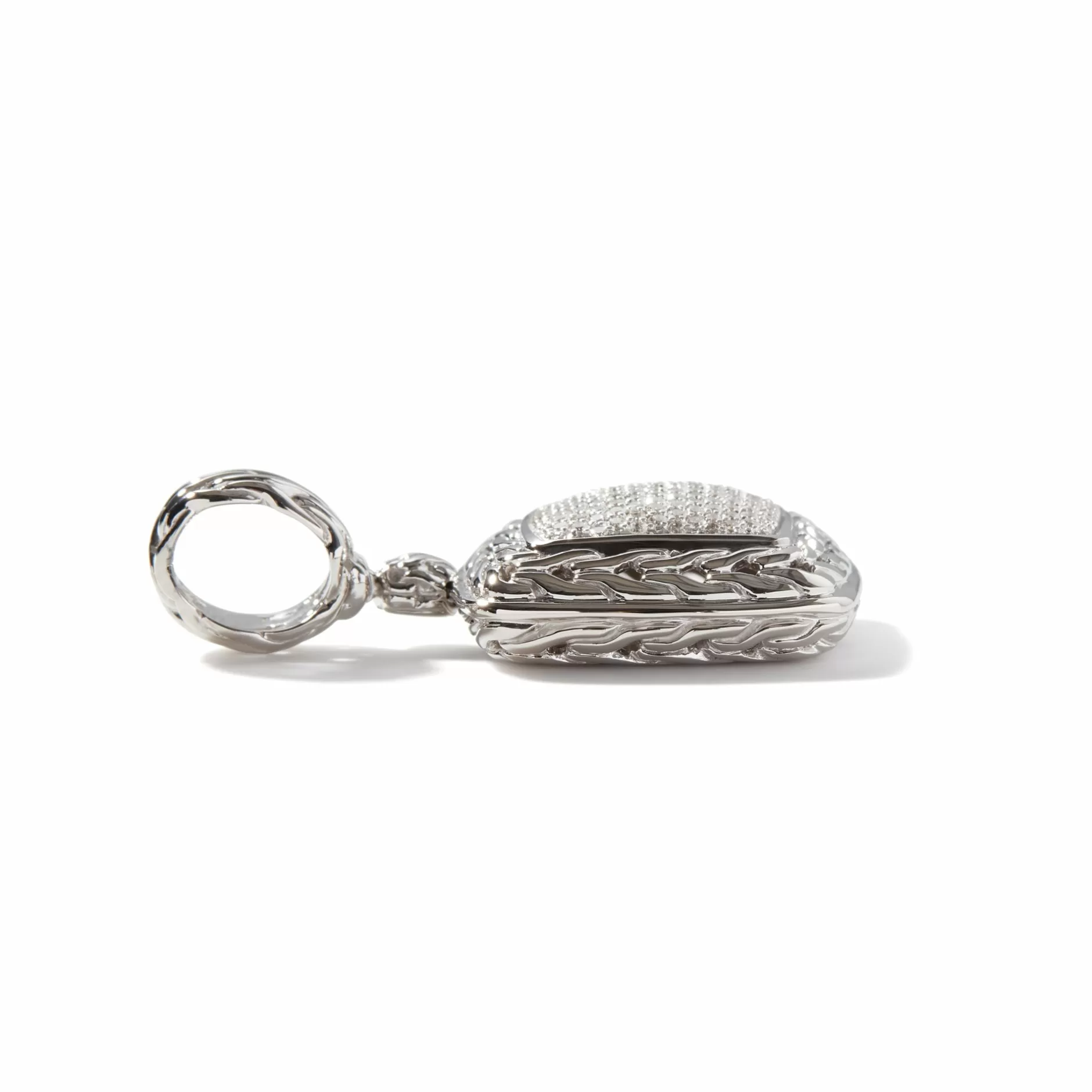 Carved Chain Pendant, Silver, Diamonds^John Hardy Cheap