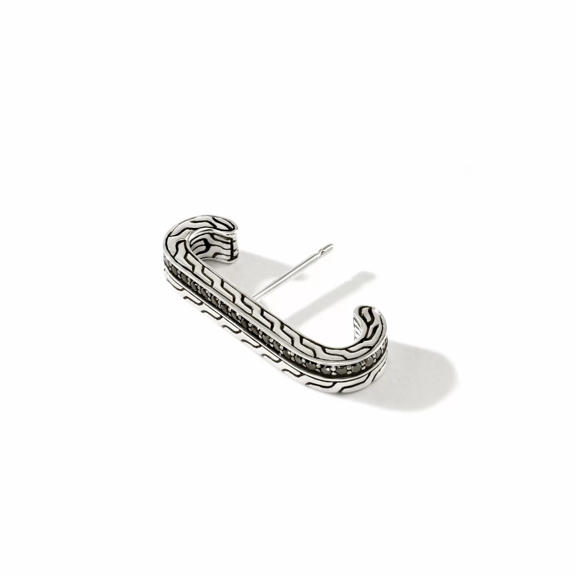 Carved Chain Single Earring, Silver, Pave^John Hardy Discount