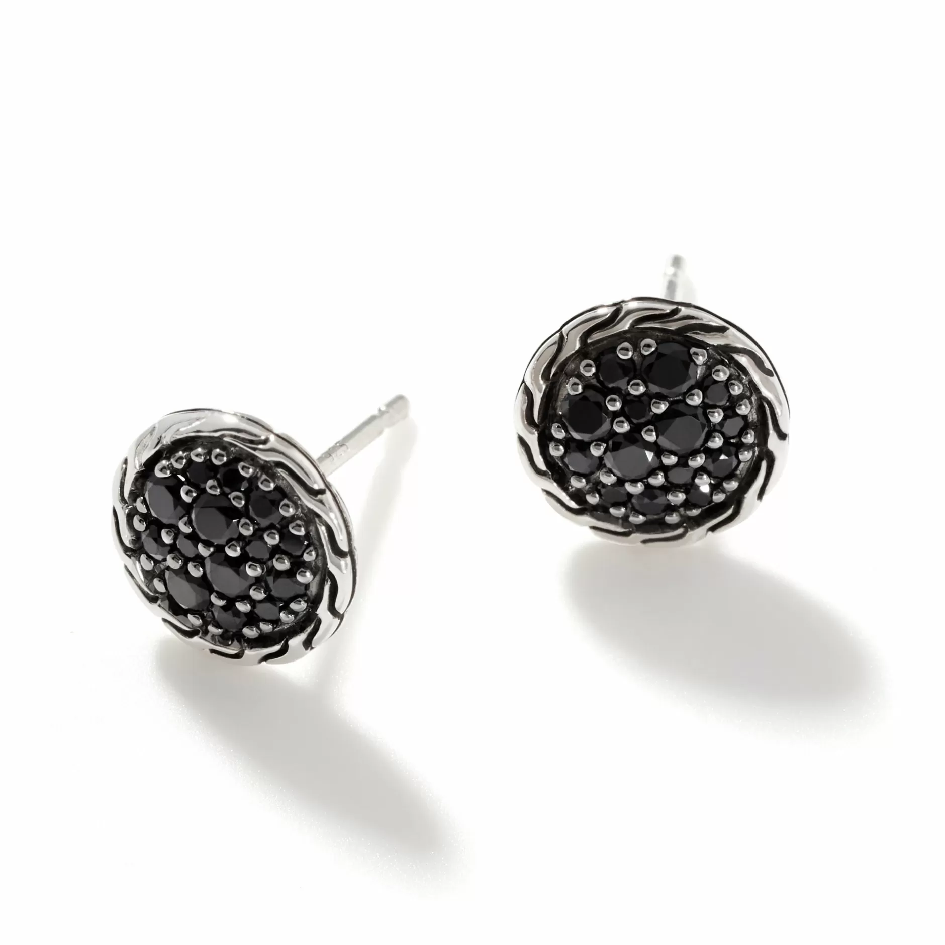 Carved Chain Stud Earring, Silver, Pave^John Hardy Online