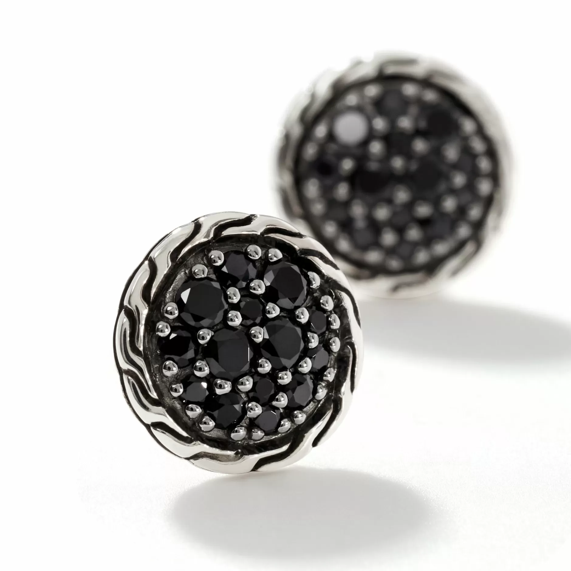 Carved Chain Stud Earring, Silver, Pave^John Hardy Online