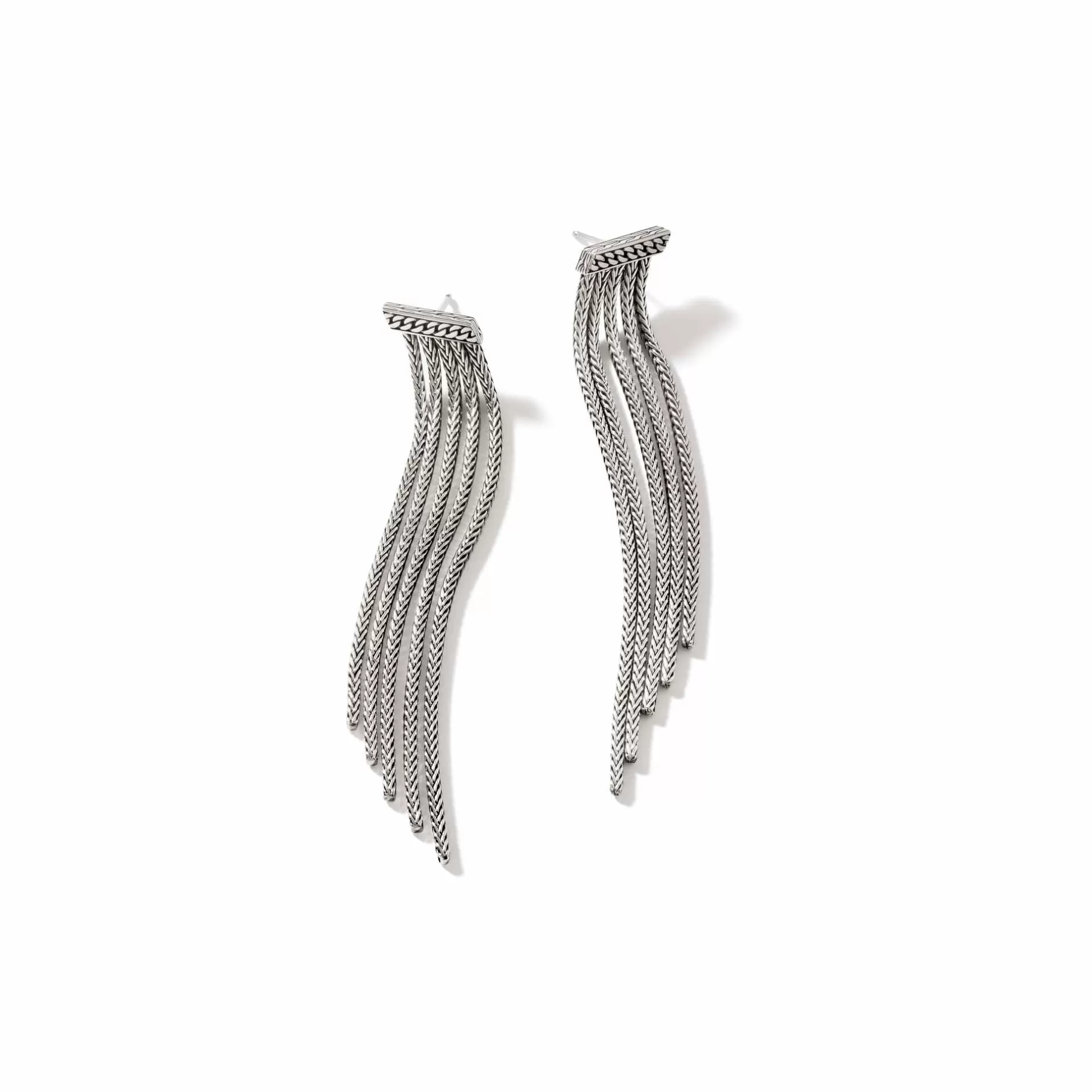 Carved Chain Tassel Earring, Sterling Silver^John Hardy Online