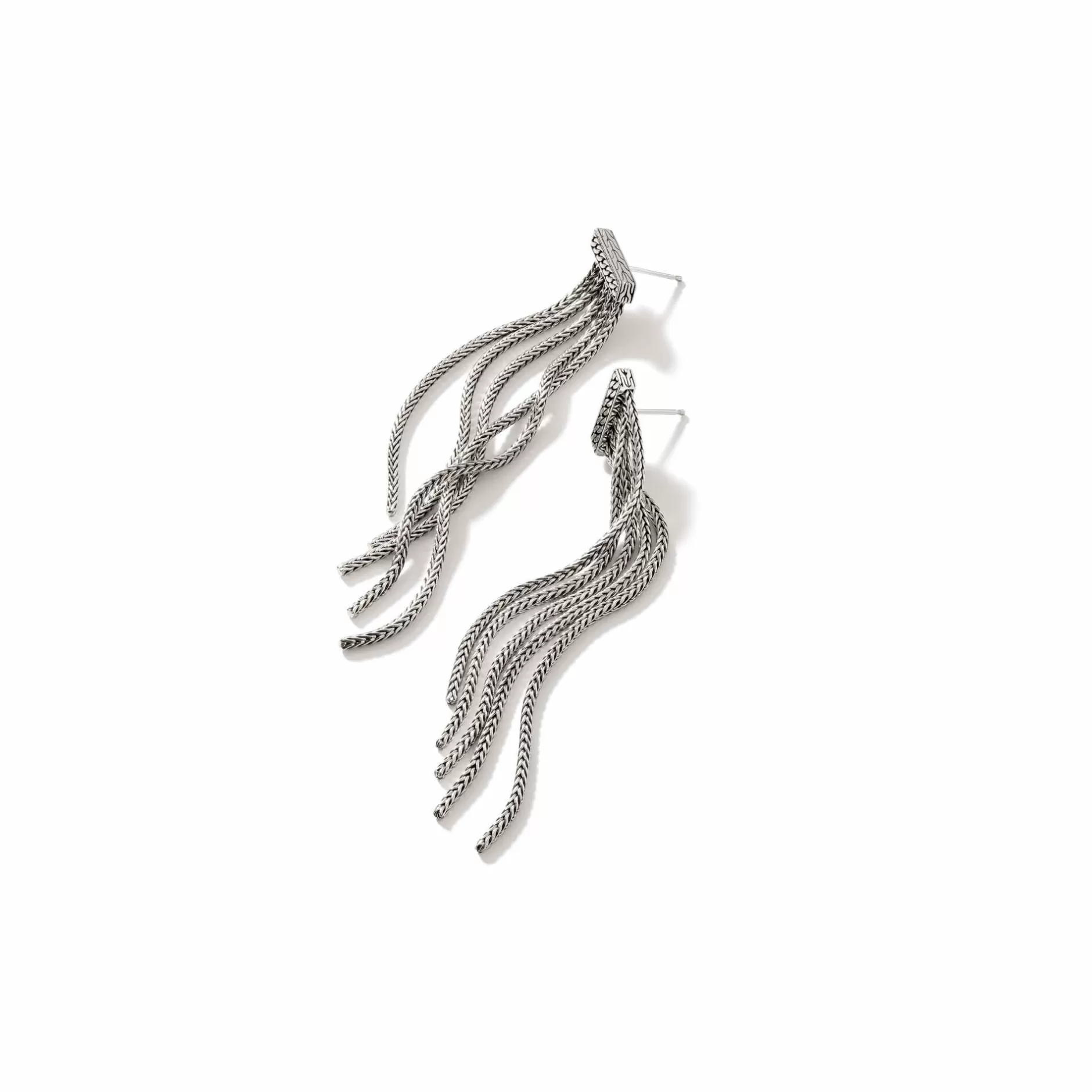 Carved Chain Tassel Earring, Sterling Silver^John Hardy Online