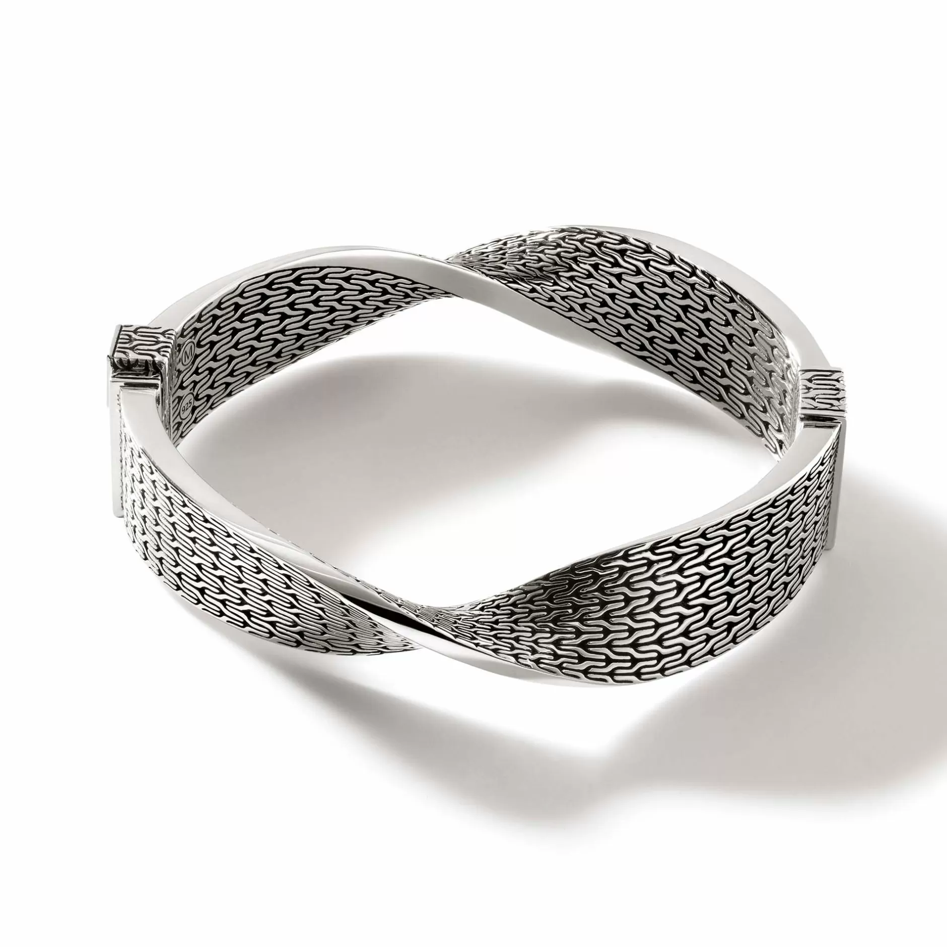 Carved Chain Twisted Bangle, Sterling Silver^John Hardy Hot