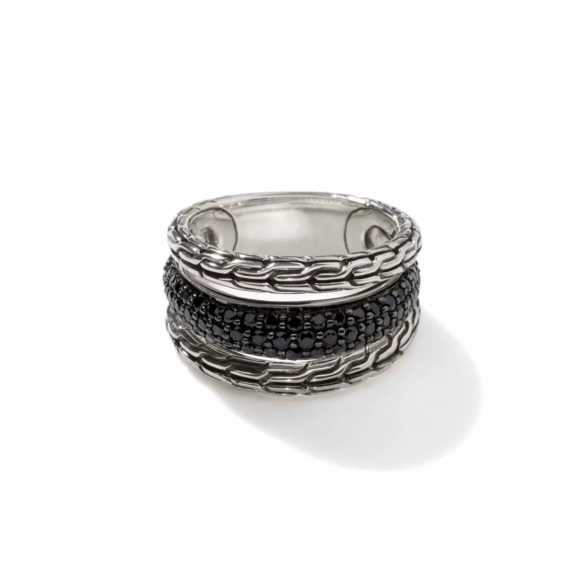 Carved Multiband Ring, Silver, Pave^John Hardy Best