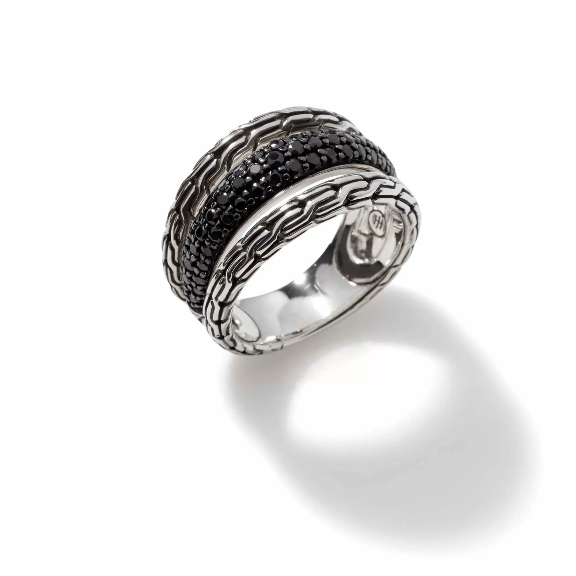 Carved Multiband Ring, Silver, Pave^John Hardy Best