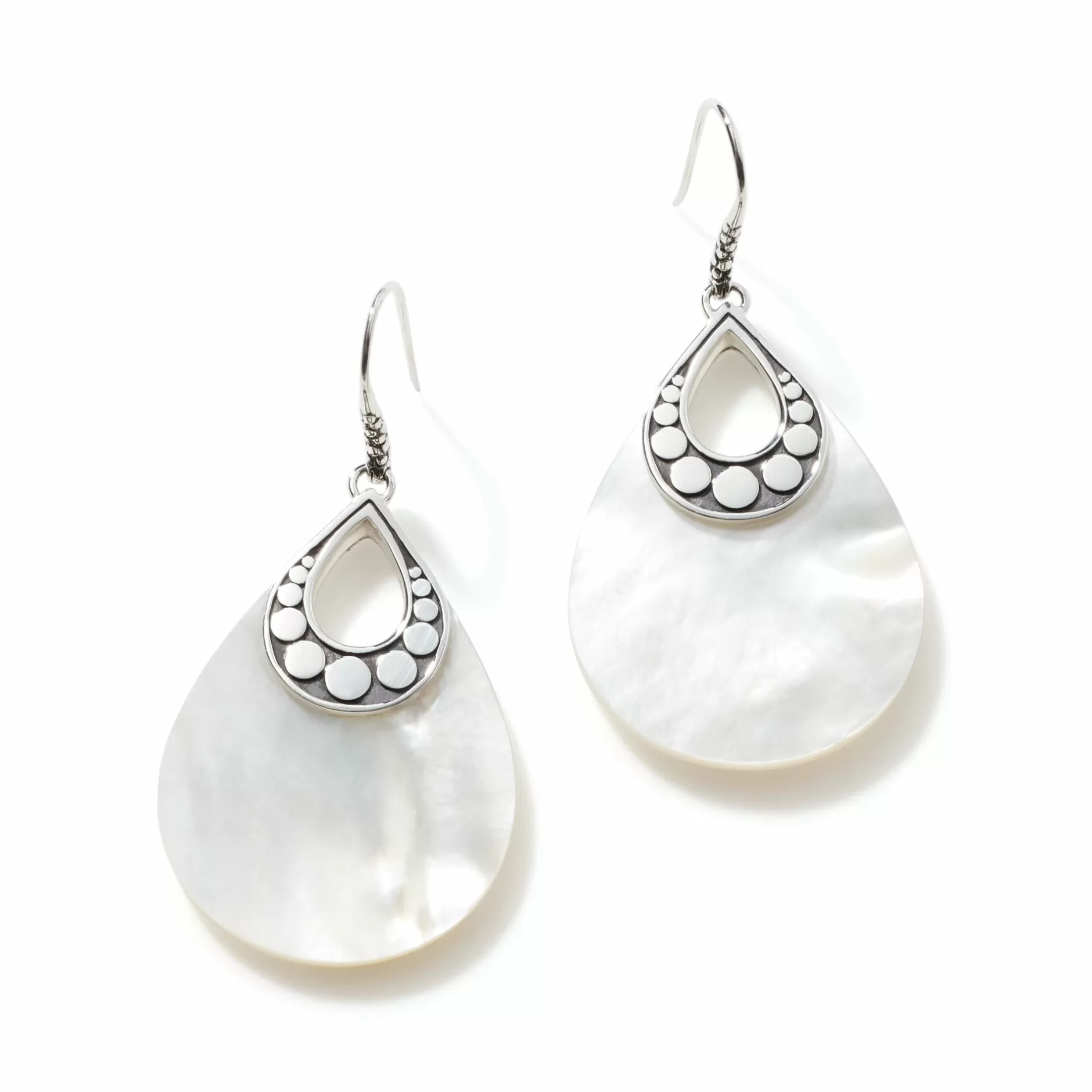 Dot Drop Earring, Sterling Silver, Pearl^John Hardy New