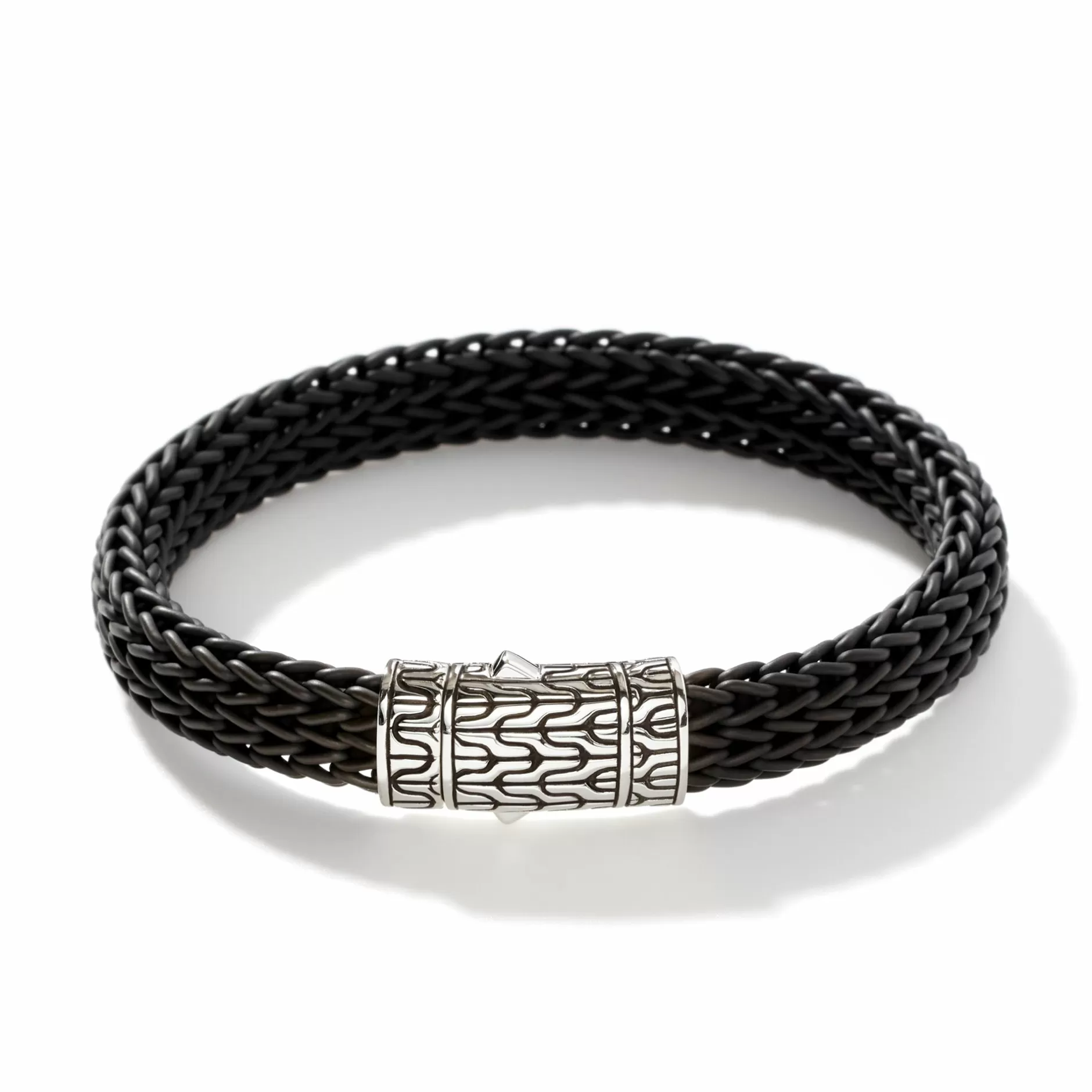 Icon Bracelet In Rubber, Silver, 10.5Mm^John Hardy Shop