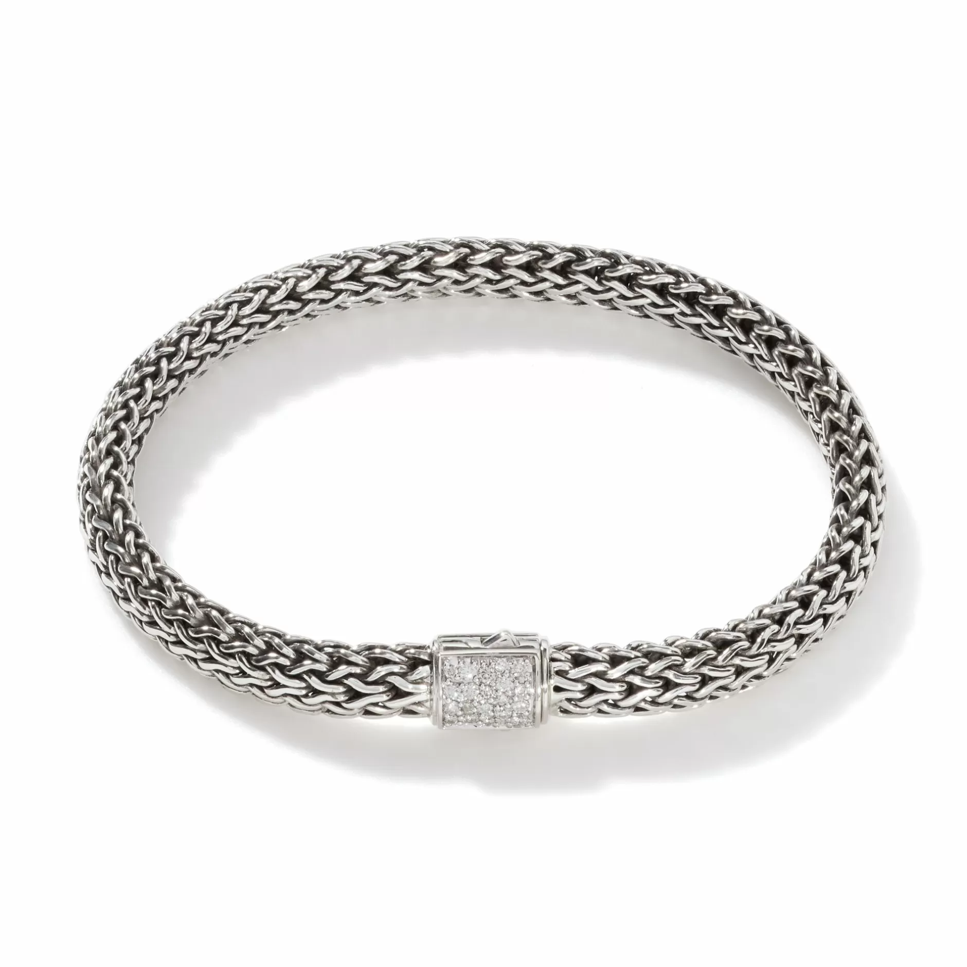 Icon Bracelet, Sterling Silver, Pave, 6.5Mm^John Hardy Cheap