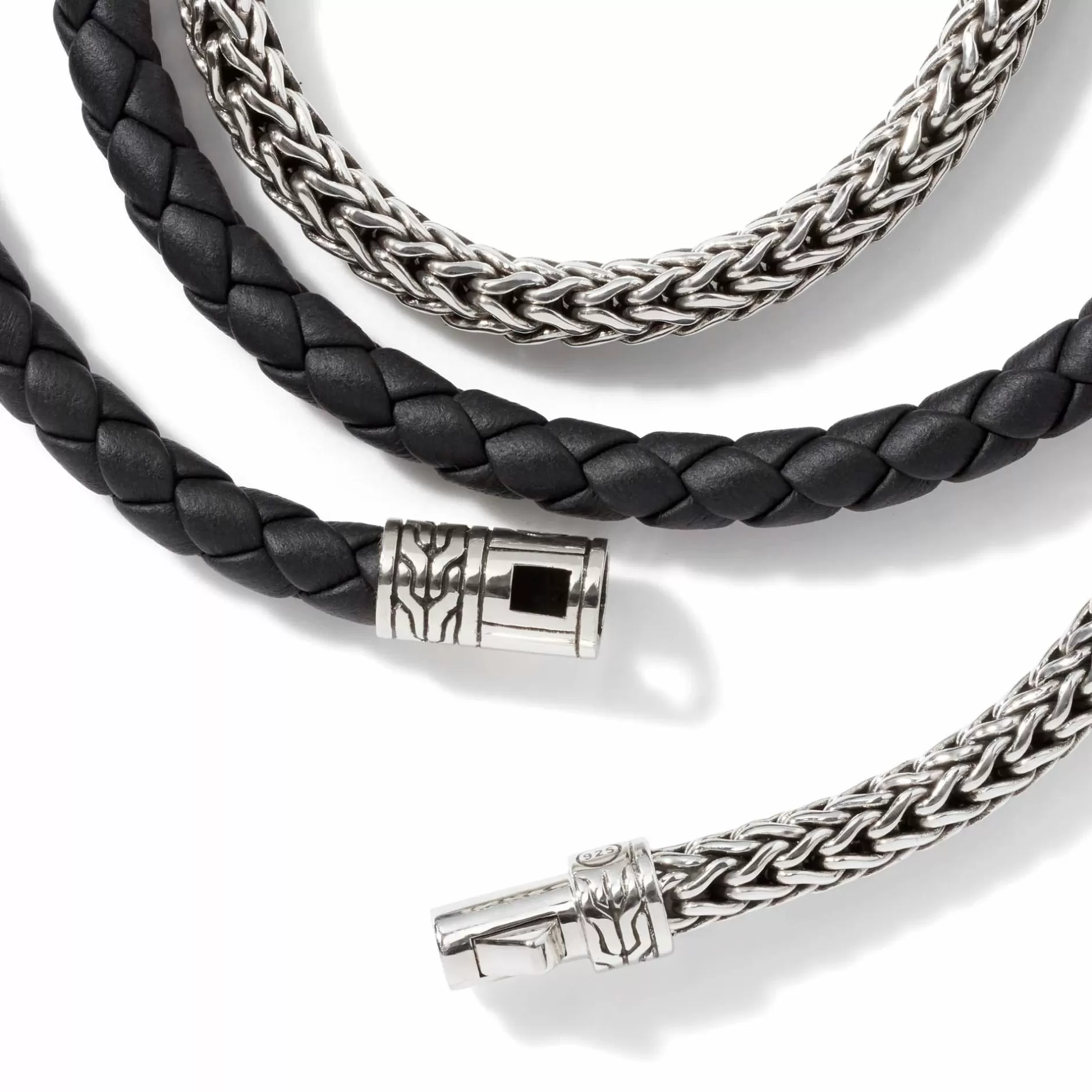 Leather Chain Triple Wrap, Sterling Silver^John Hardy Best Sale