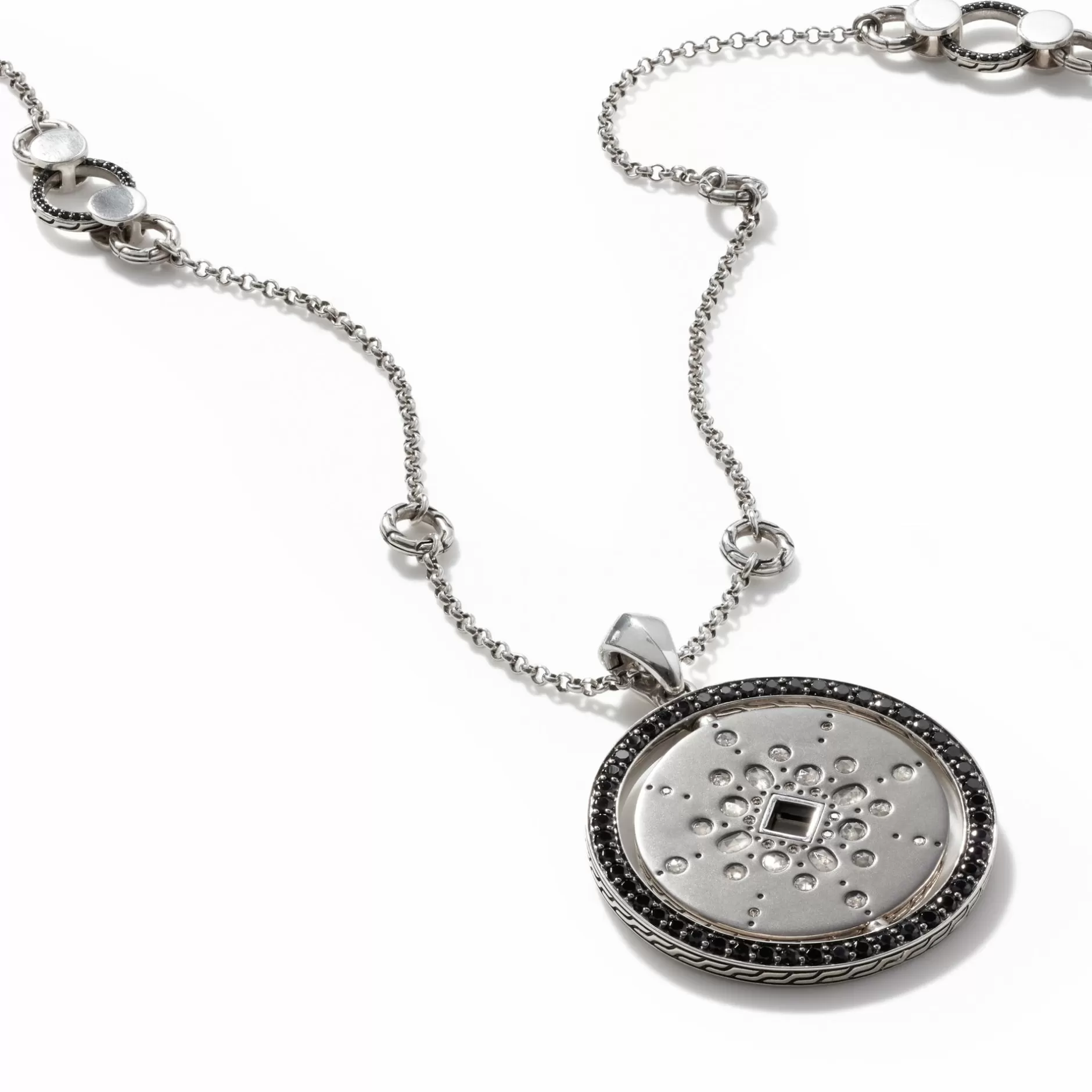 Moon Door Necklace, Dark Silver, Diamonds^John Hardy Sale