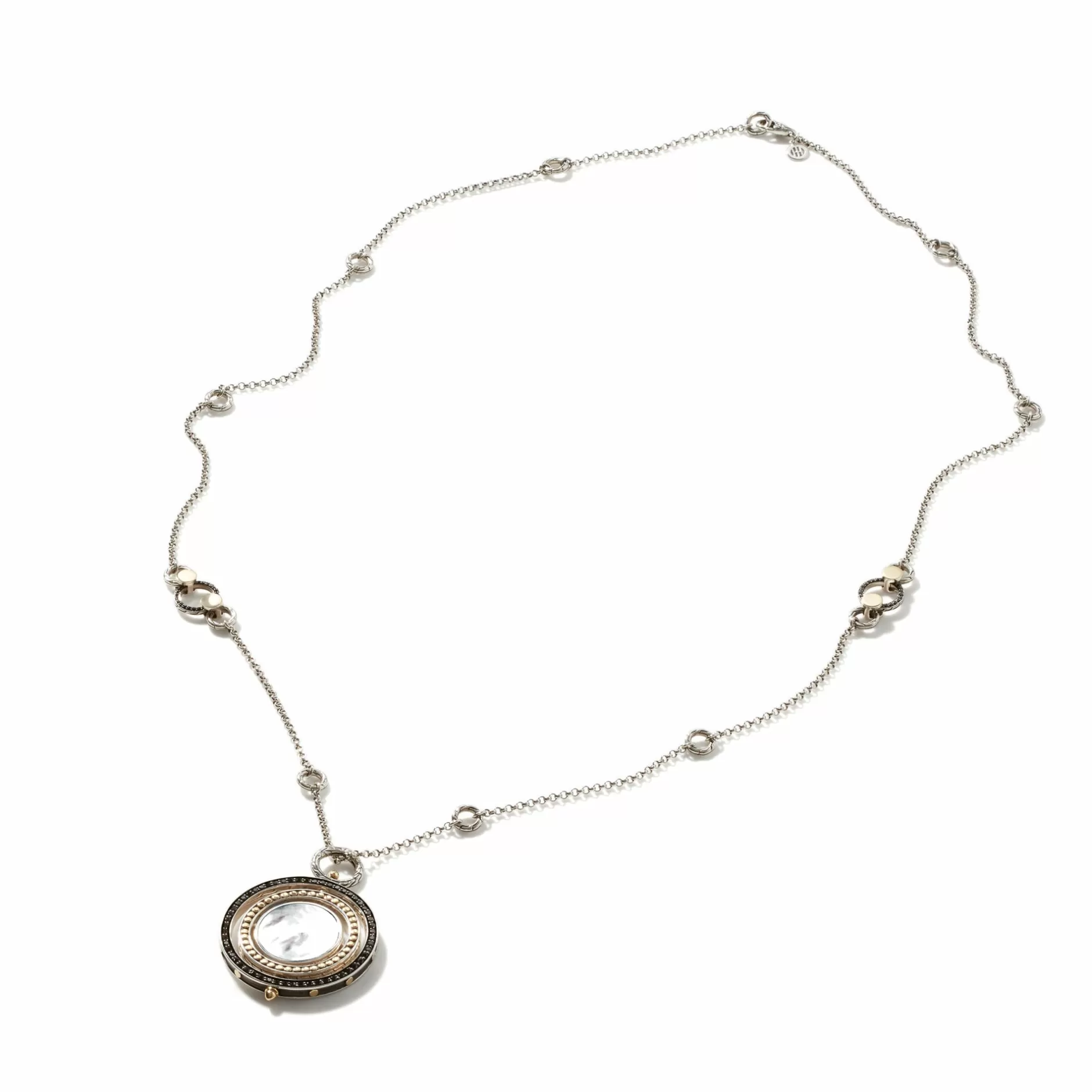 Moon Door Necklace, Silver, Gold, Pave, Pearl^John Hardy Hot