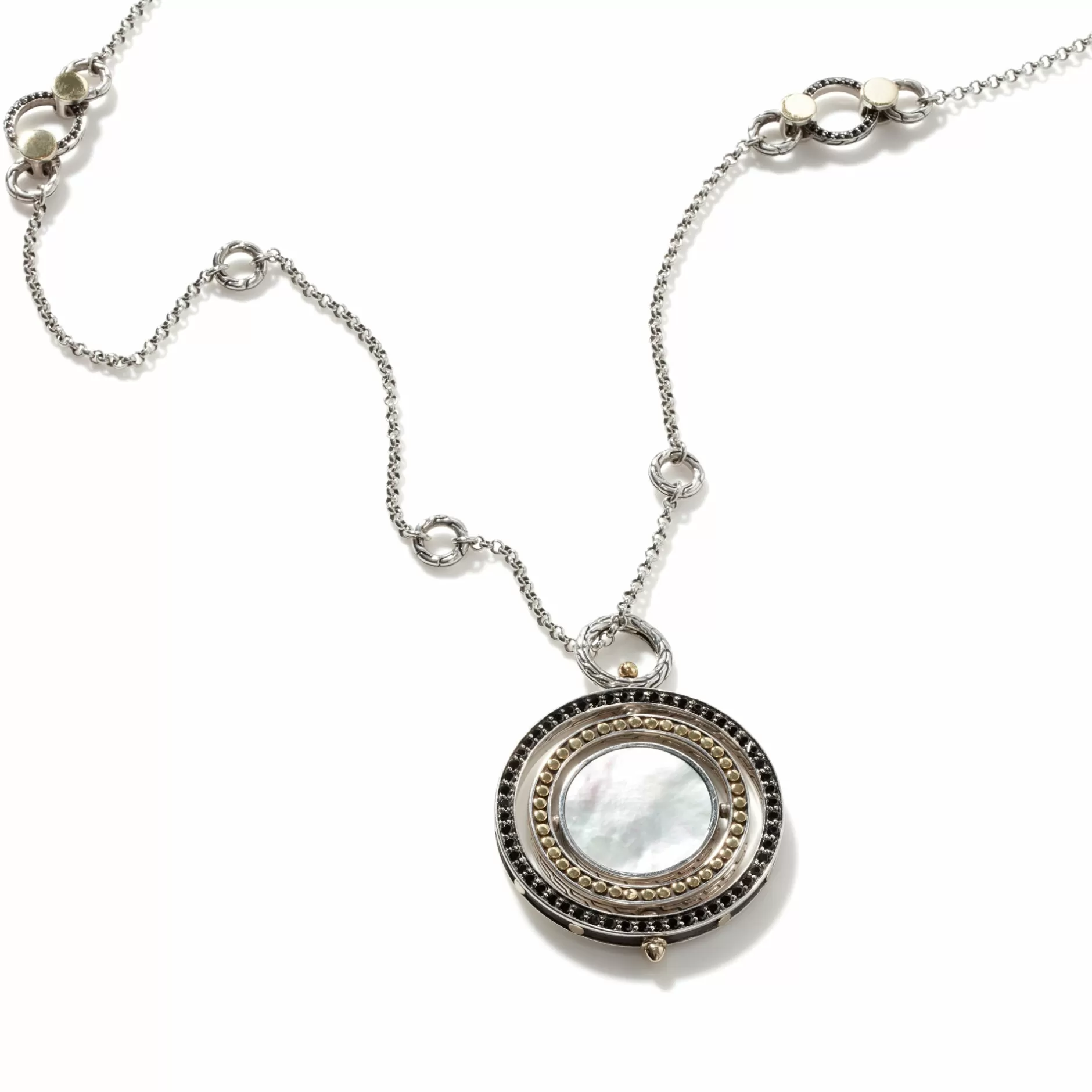 Moon Door Necklace, Silver, Gold, Pave, Pearl^John Hardy Hot