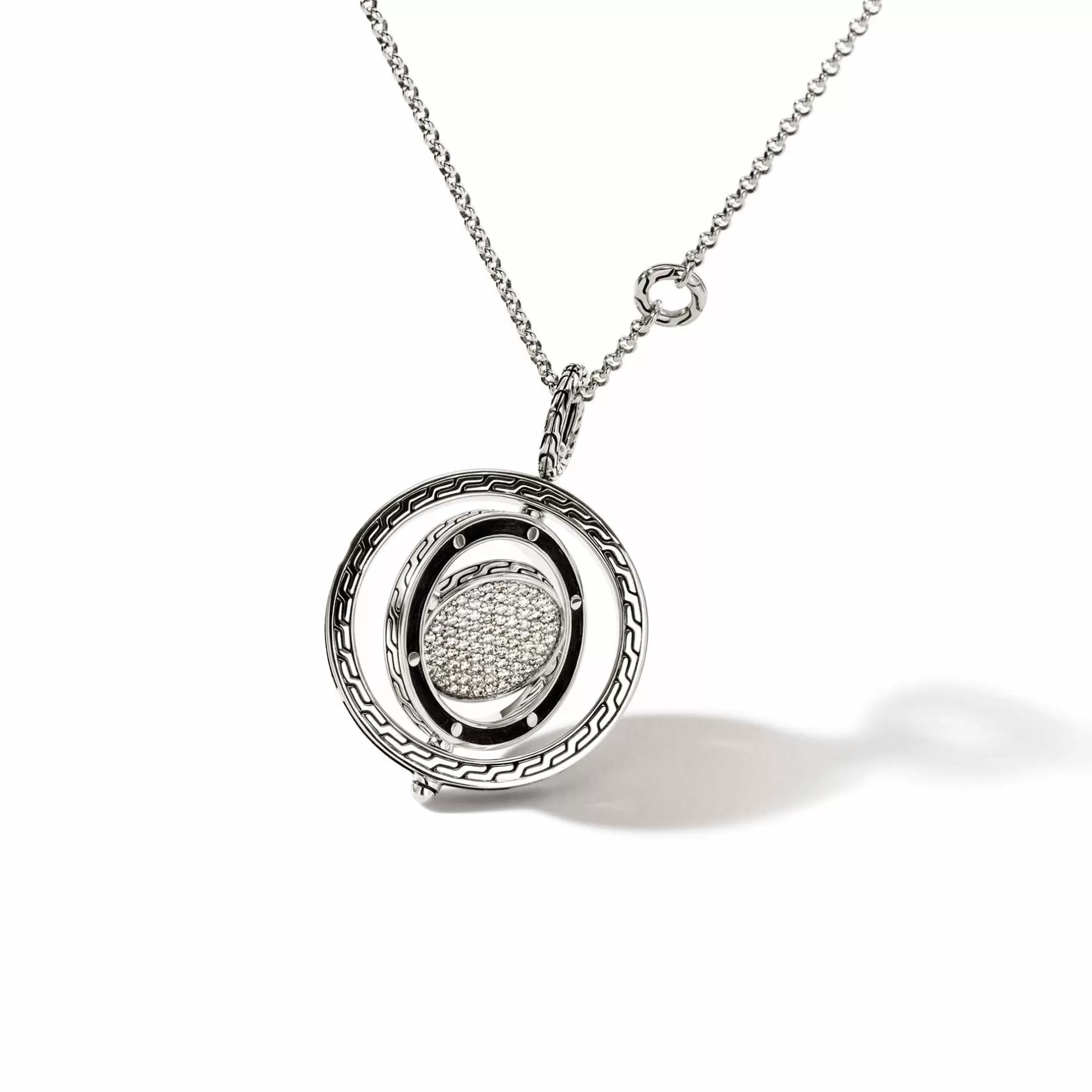 Moon Door Necklace, Sterling Silver, Diamonds^John Hardy Clearance