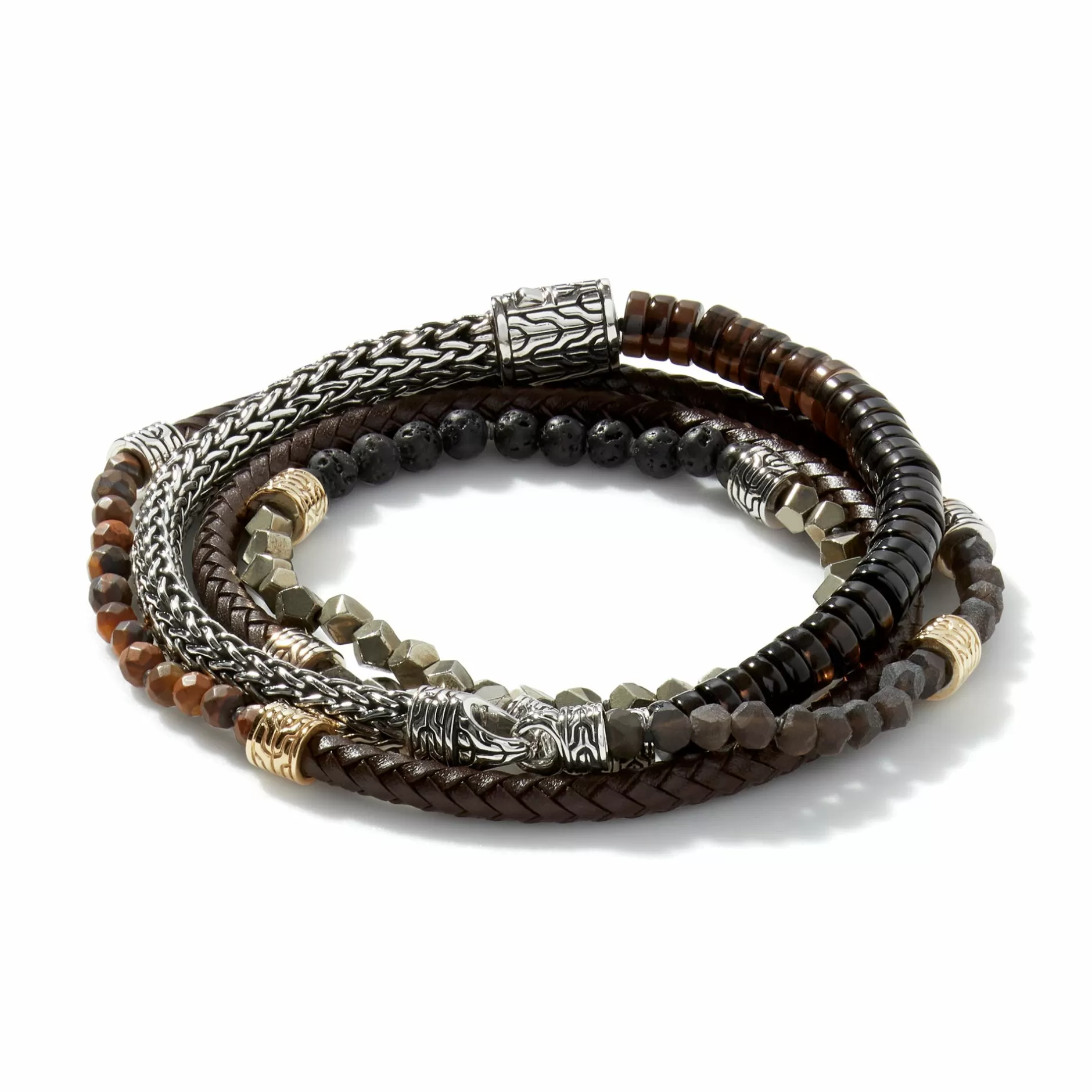 Multi Wrap, Gold, Silver, Gemstone, Leather^John Hardy Clearance