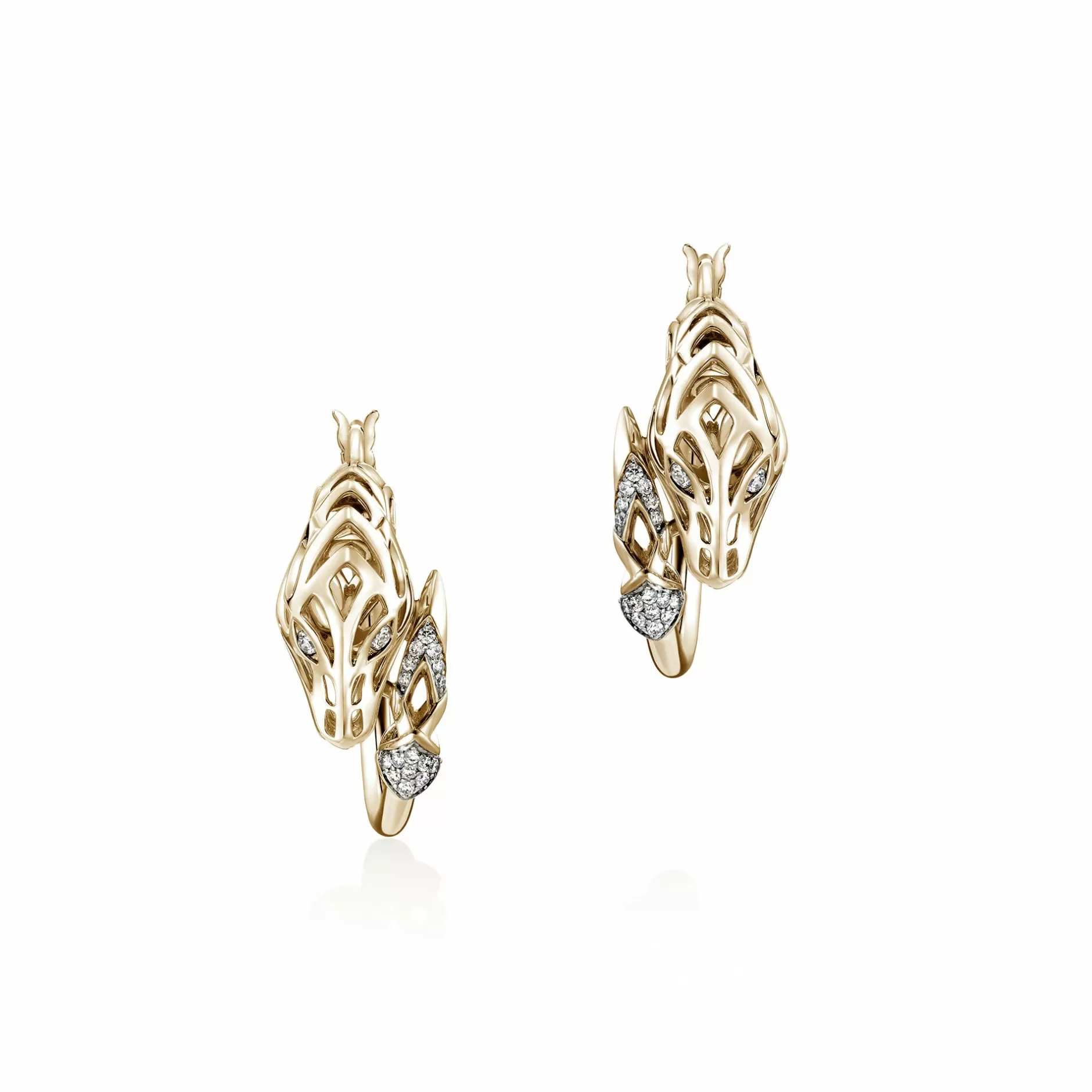 Naga Hoop Earring, Gold, Diamonds^John Hardy Store