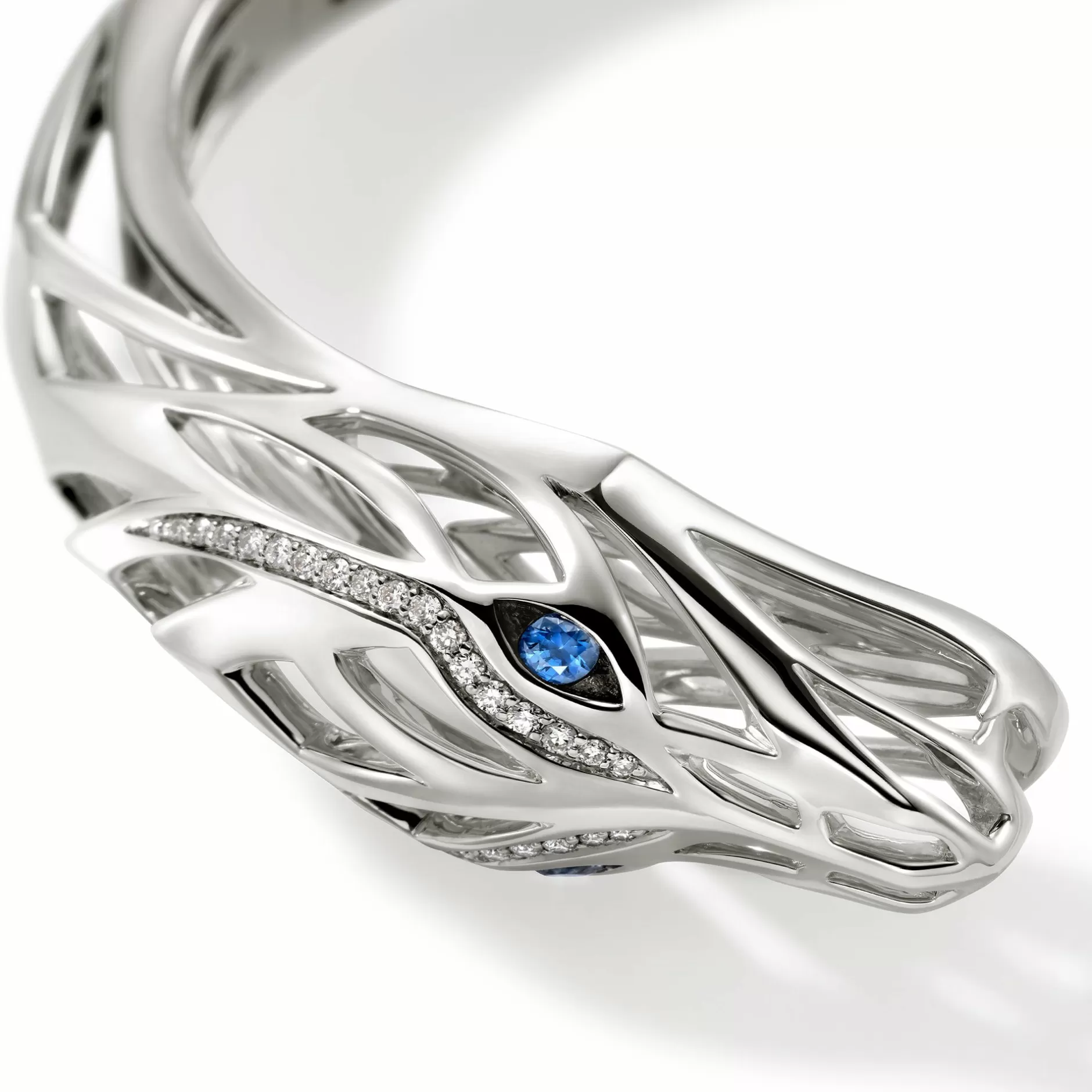 Naga Kick Cuff, Sterling Silver, Diamonds^John Hardy Hot