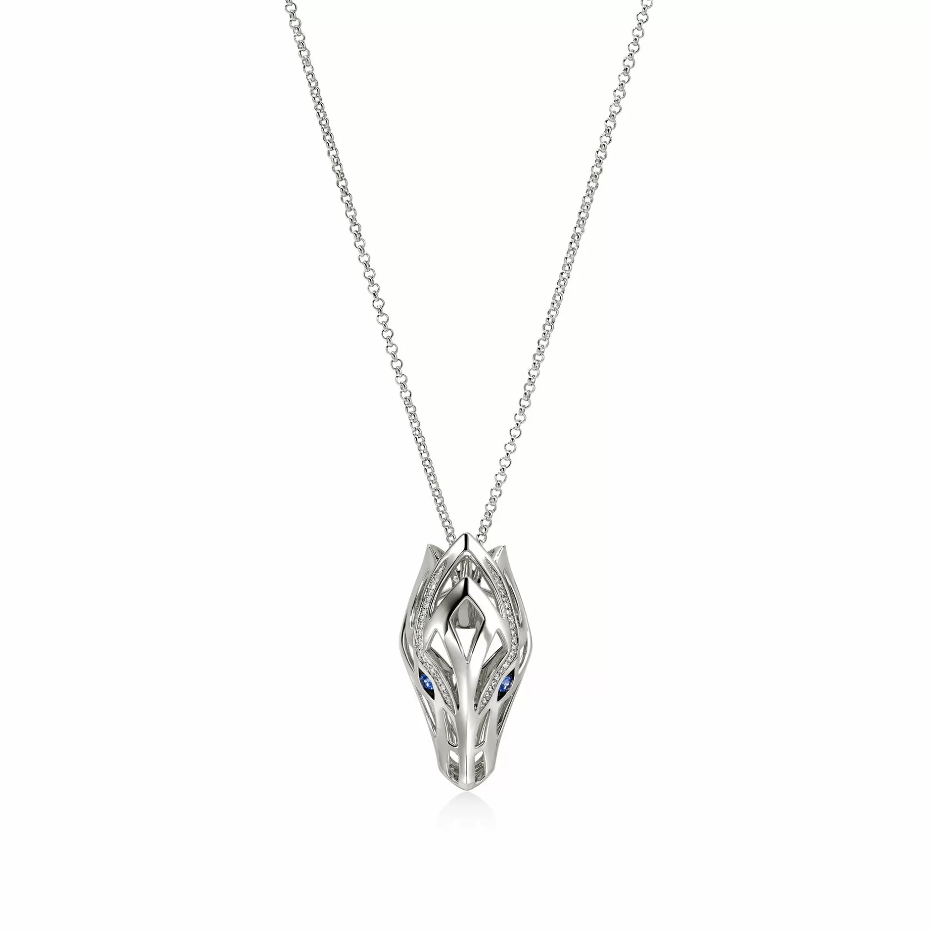 Naga Pendant Necklace, Silver, Diamonds^John Hardy Best