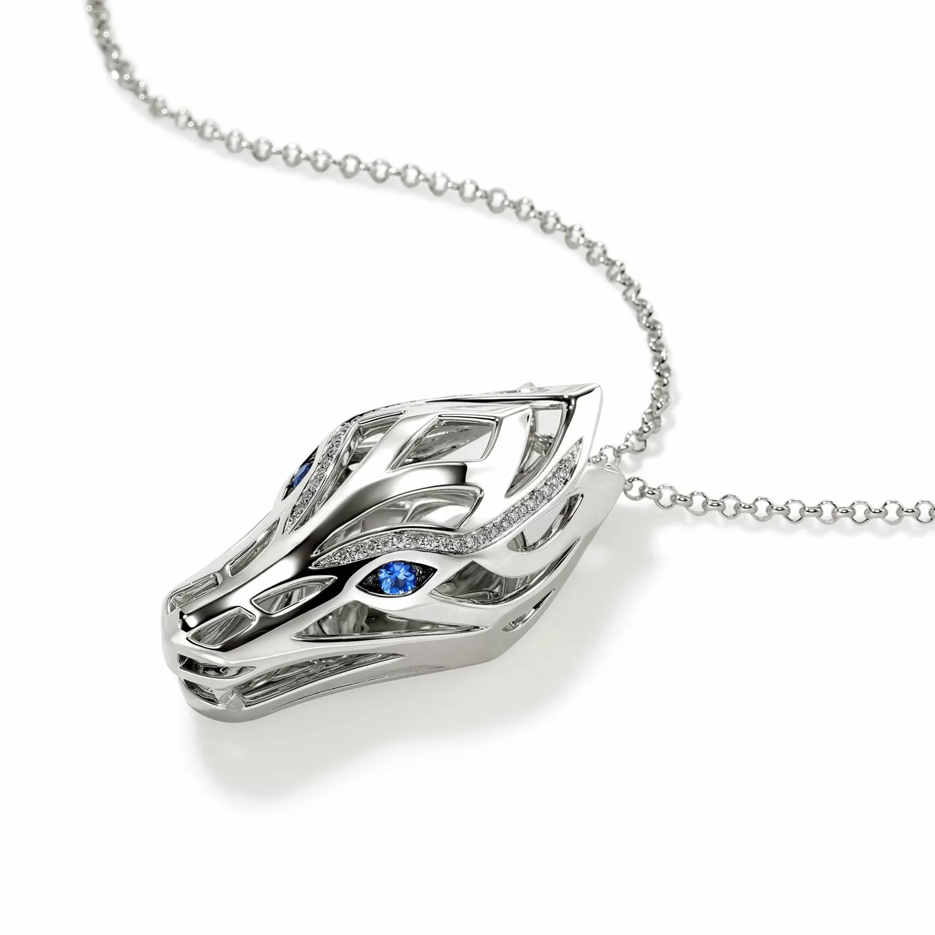 Naga Pendant Necklace, Silver, Diamonds^John Hardy Best