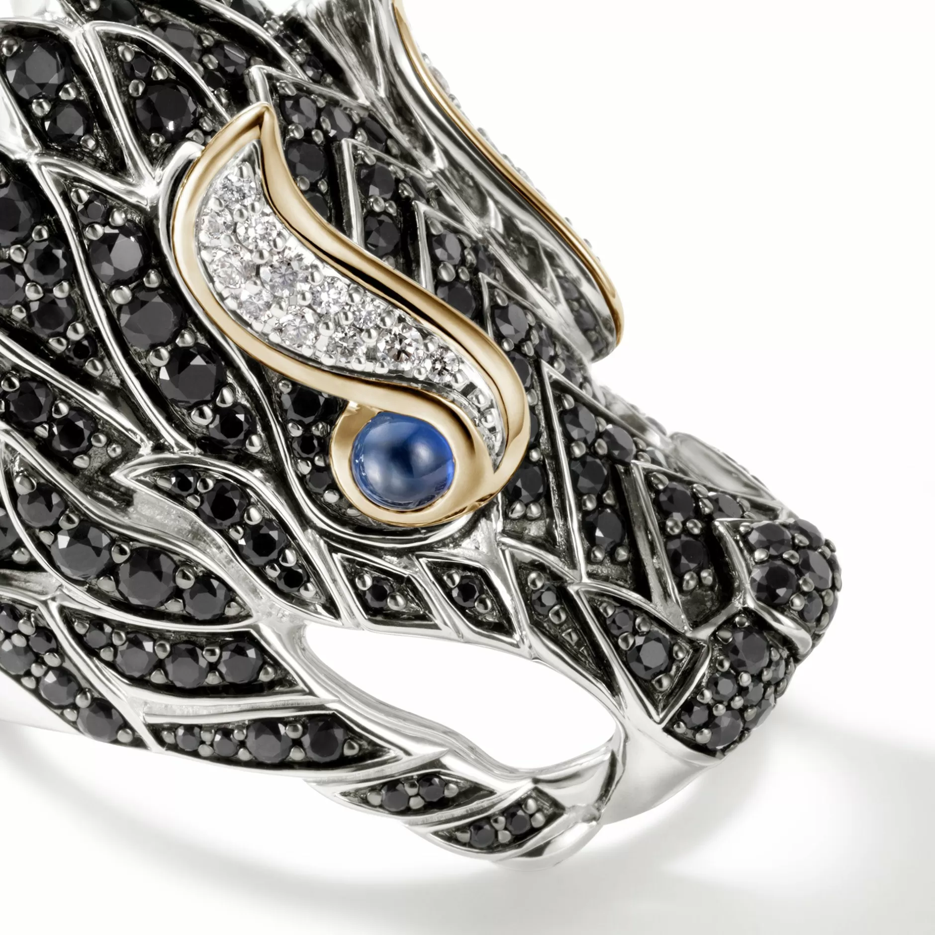 Naga Saddle Ring, Gold, Silver, Diamonds^John Hardy Outlet