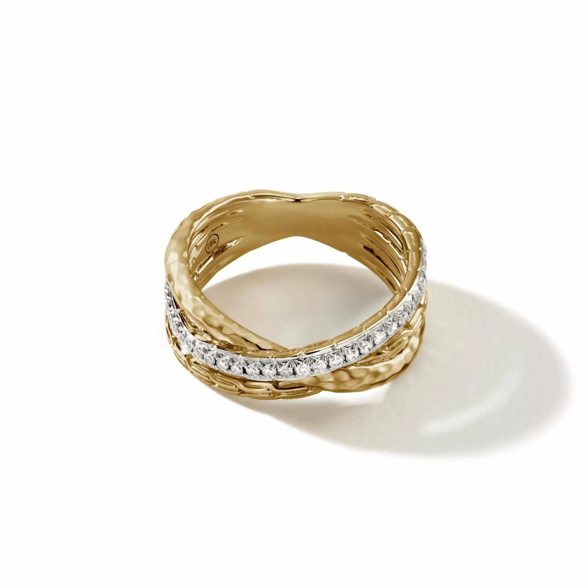 Palu Crossover Ring, Gold, Diamonds^John Hardy Clearance