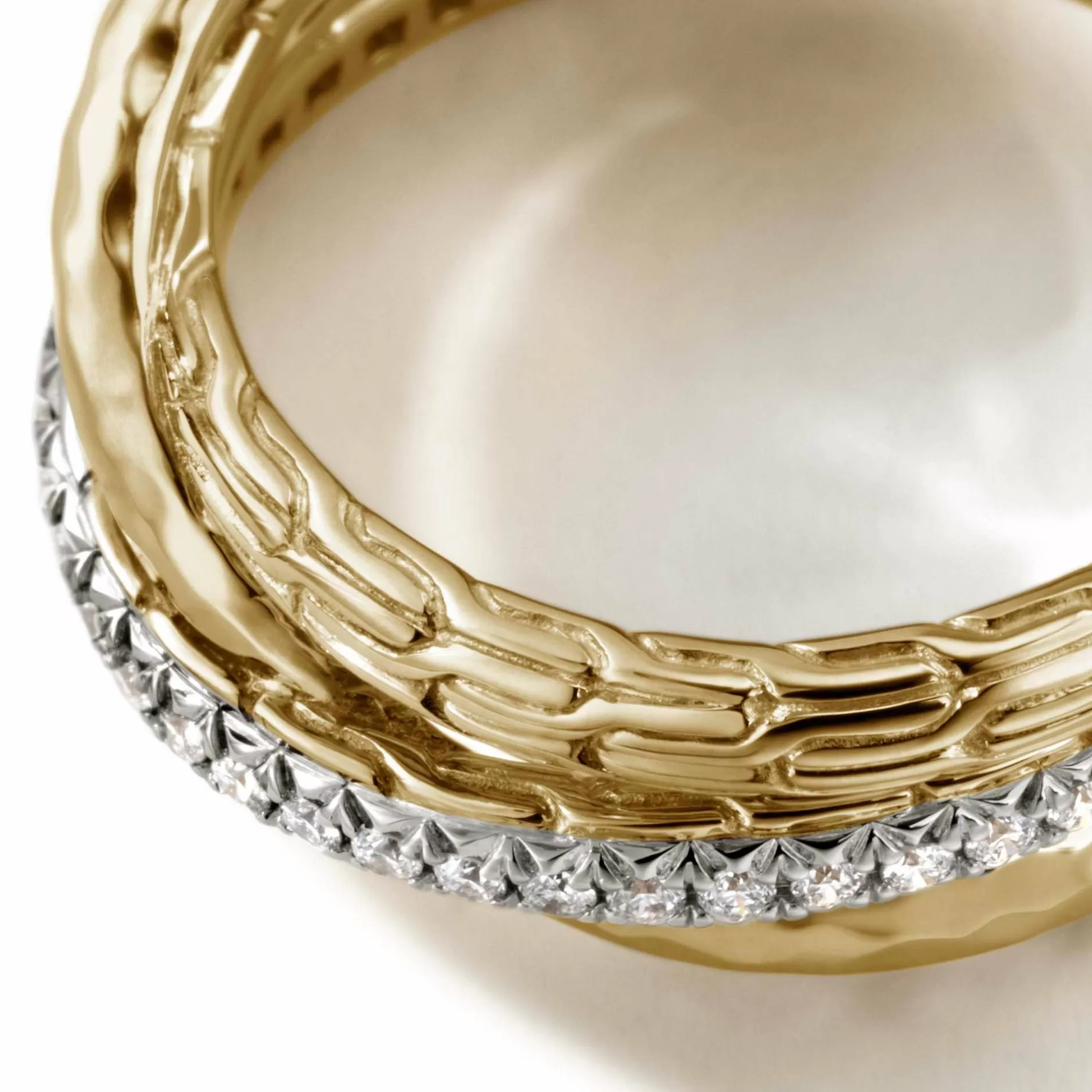 Palu Crossover Ring, Gold, Diamonds^John Hardy Clearance