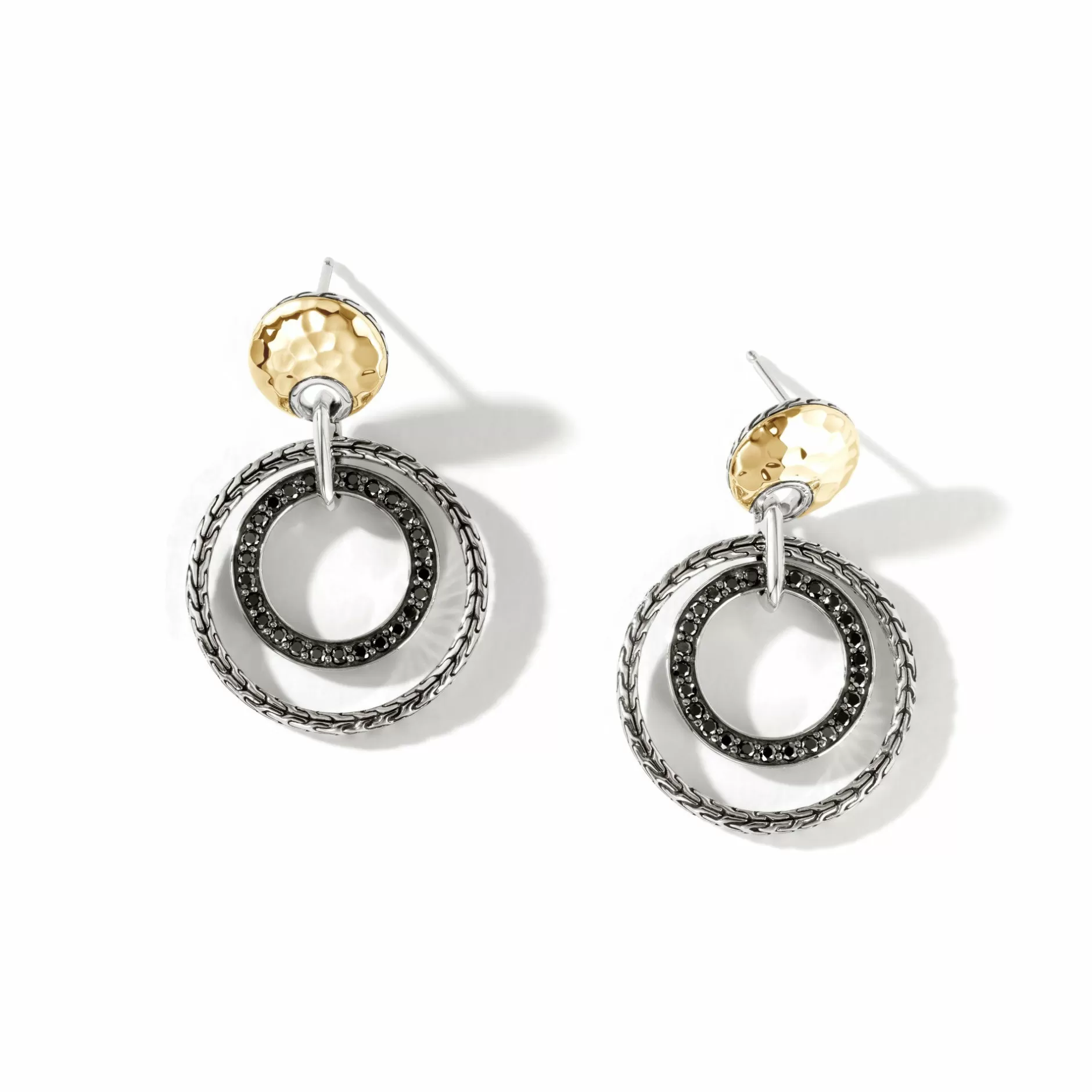 Palu Drop Earring, Silver, Gold, Pave^John Hardy Clearance