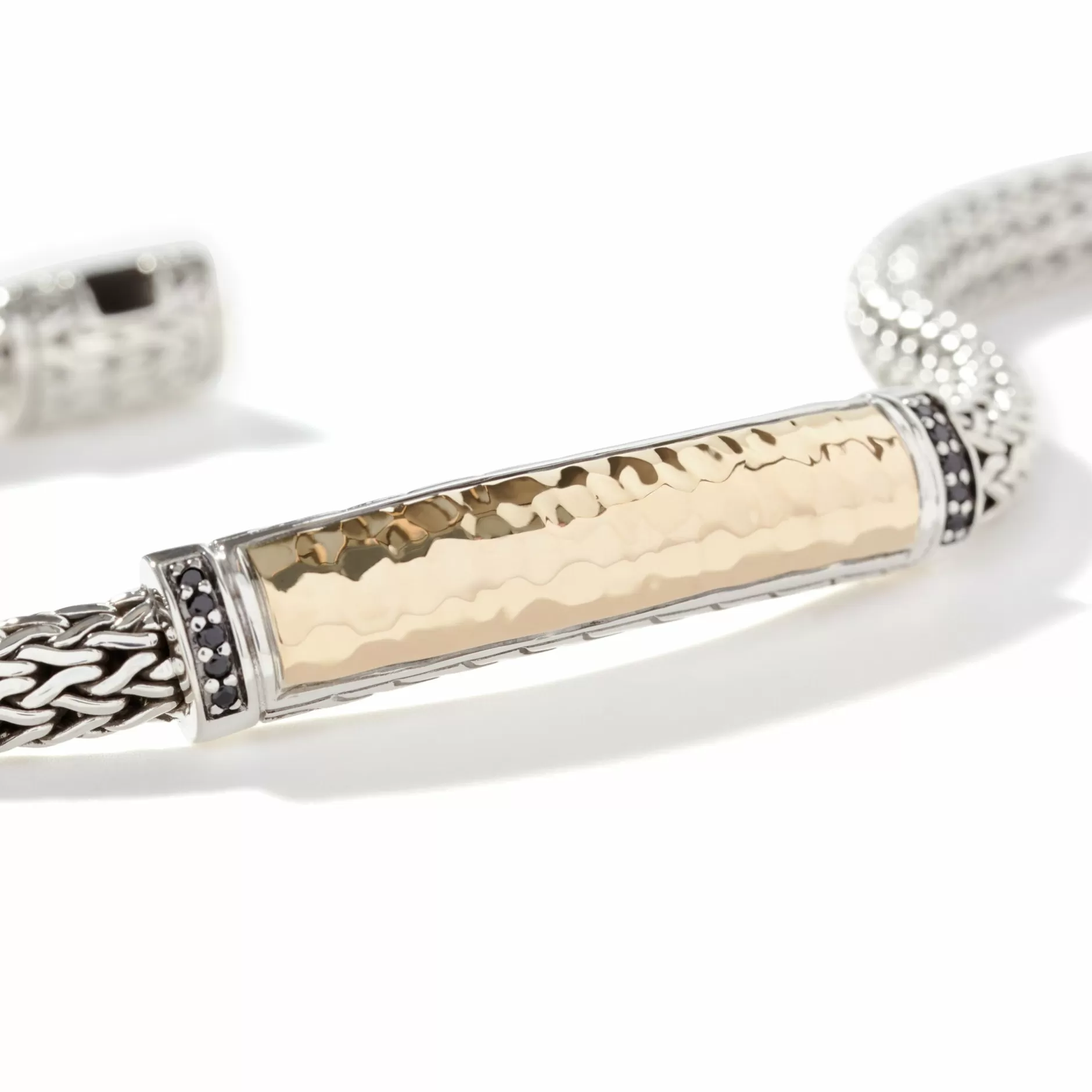 Palu Id Bracelet, Silver, Gold, Pave, 5Mm^John Hardy Fashion