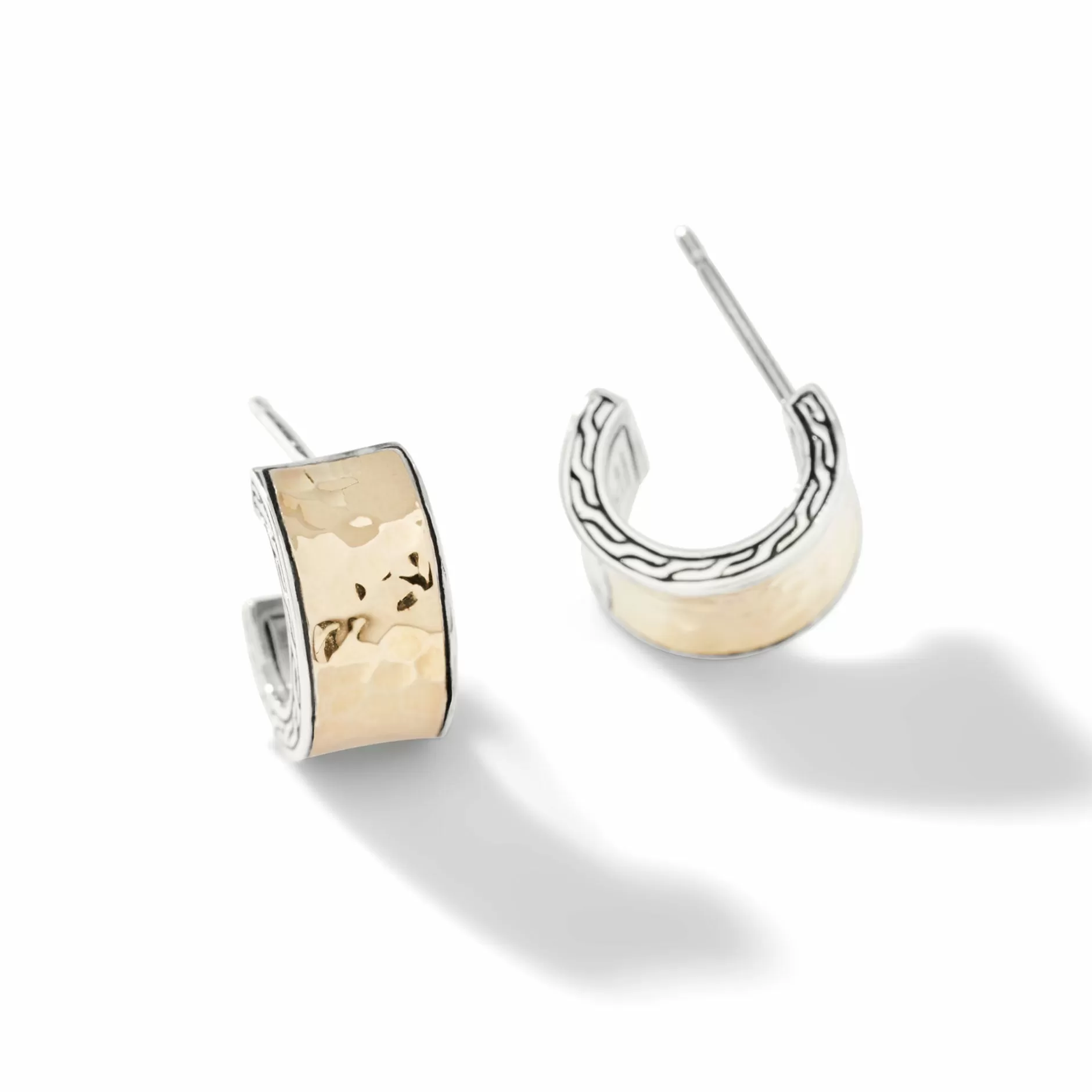 Palu J Hoop Earring, Sterling Silver, Gold^John Hardy Clearance