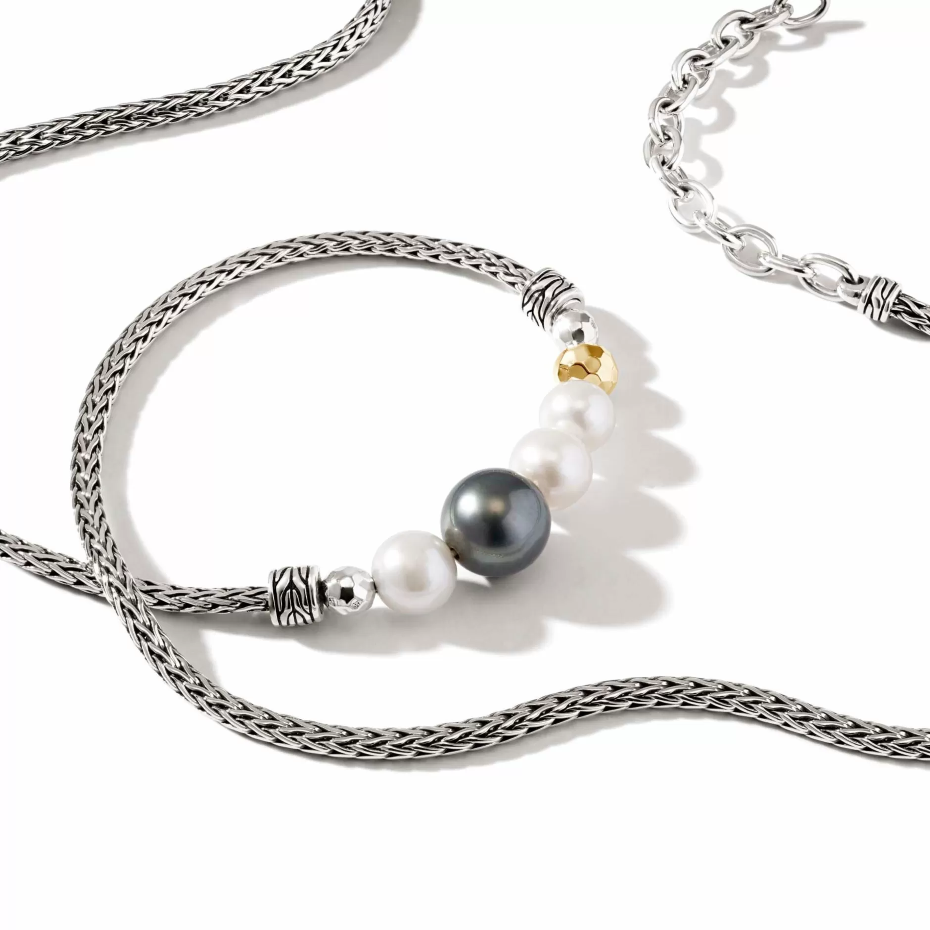 Pearl Chain Necklace, Sterling Silver, Gold^John Hardy Store