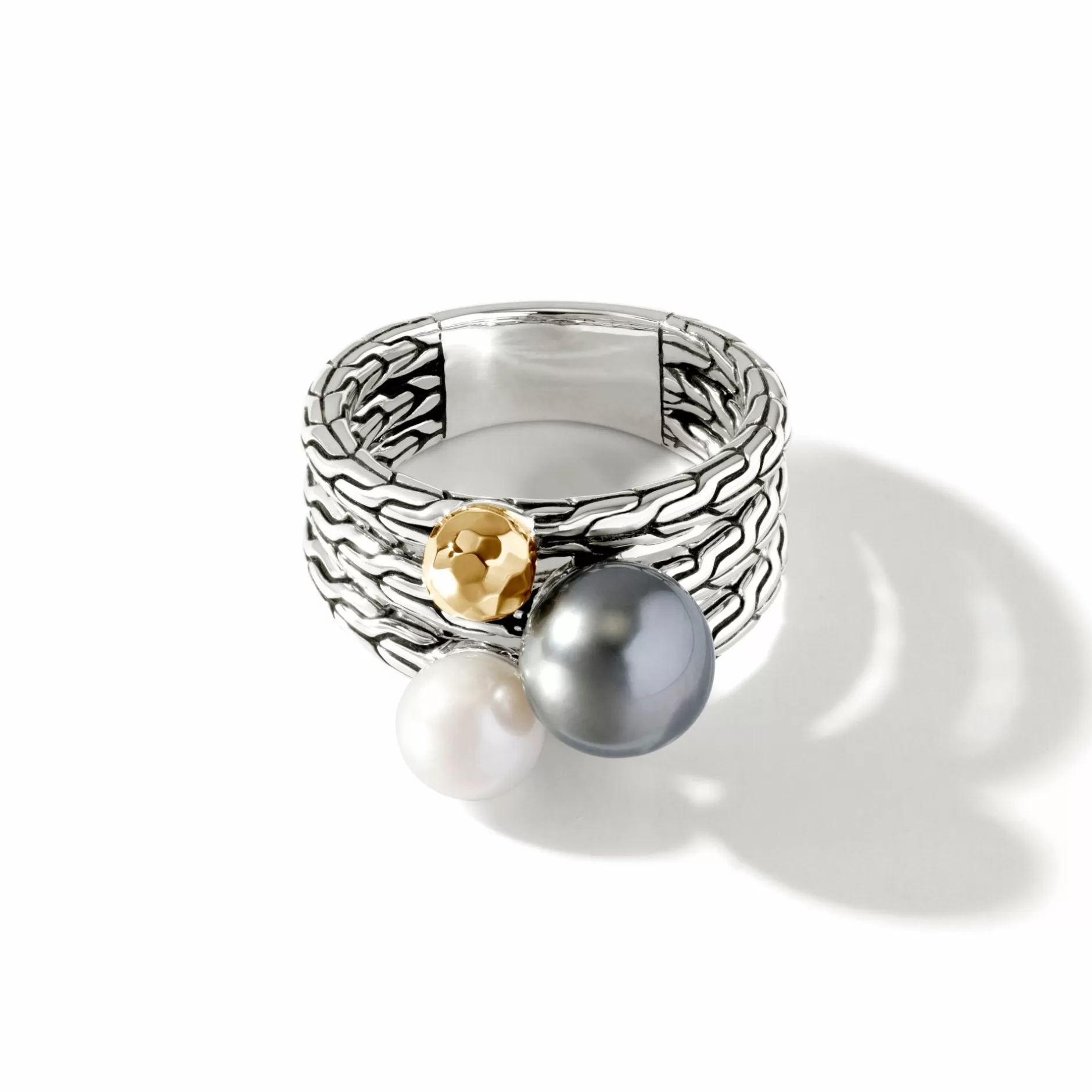 Pearl Multi Row Ring, Sterling Silver, Gold^John Hardy Hot