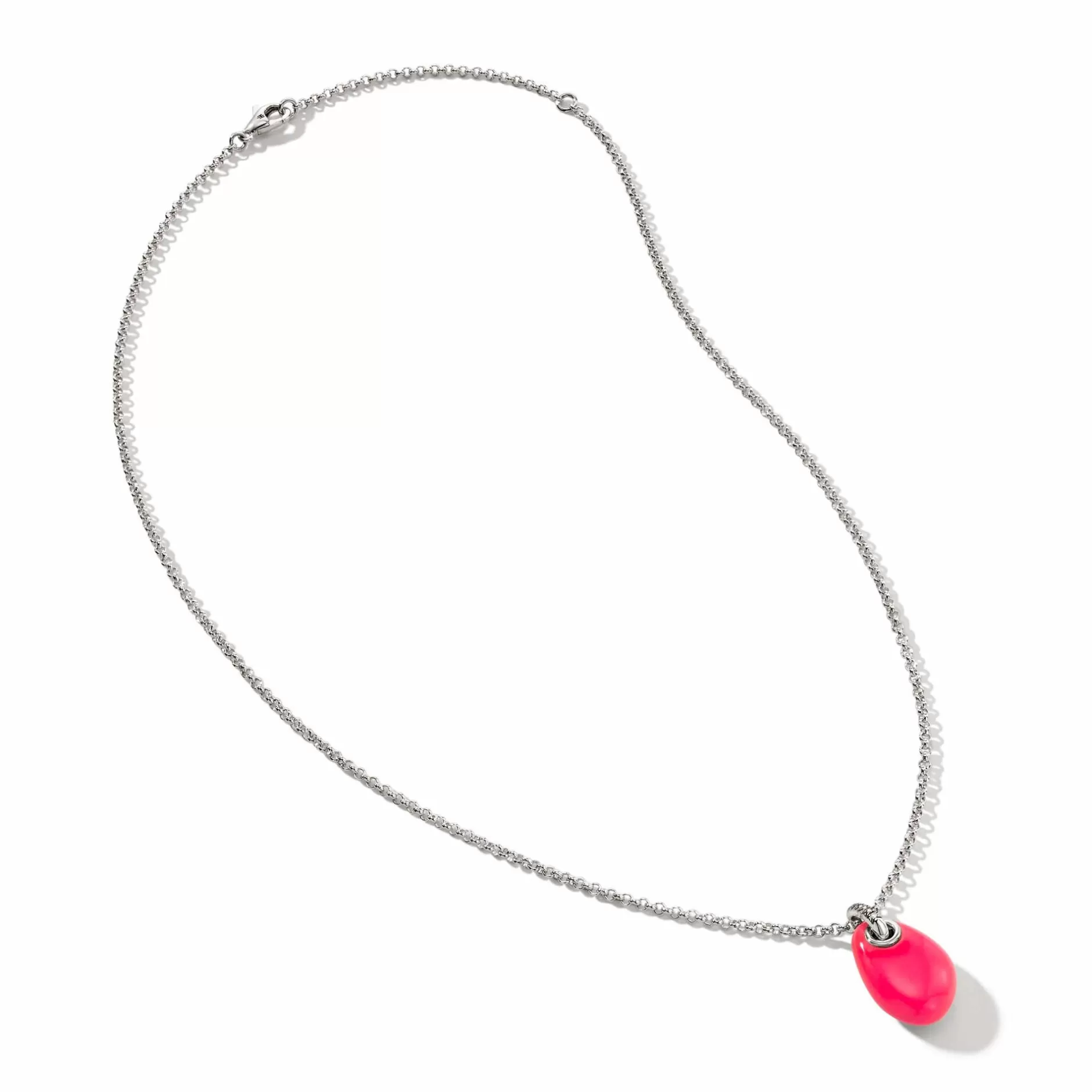 Pebble Necklace, Sterling Silver, Diamonds^John Hardy Best