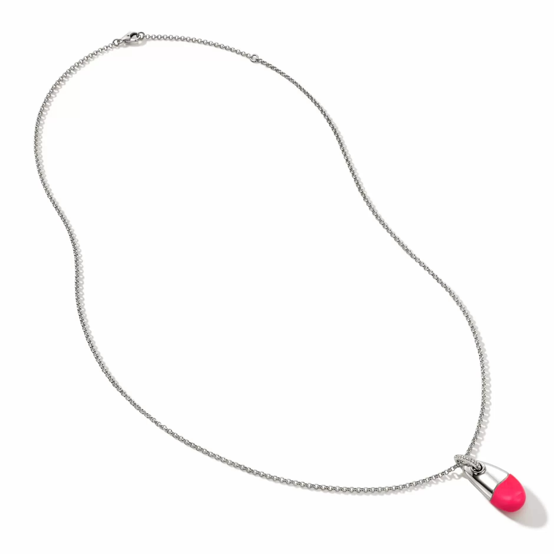 Pebble Necklace, Sterling Silver, Diamonds^John Hardy Discount