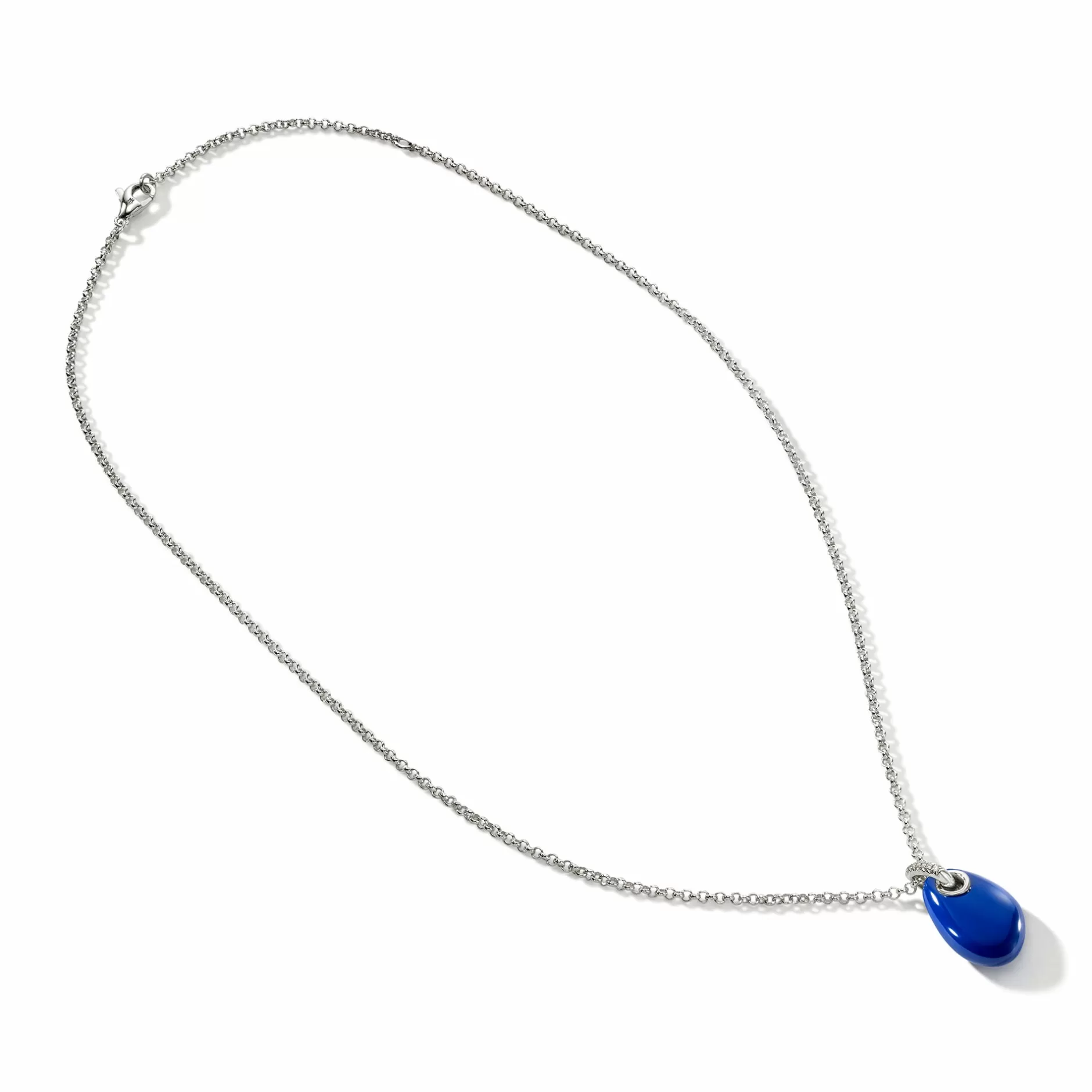 Pebble Necklace, Sterling Silver, Diamonds^John Hardy Online