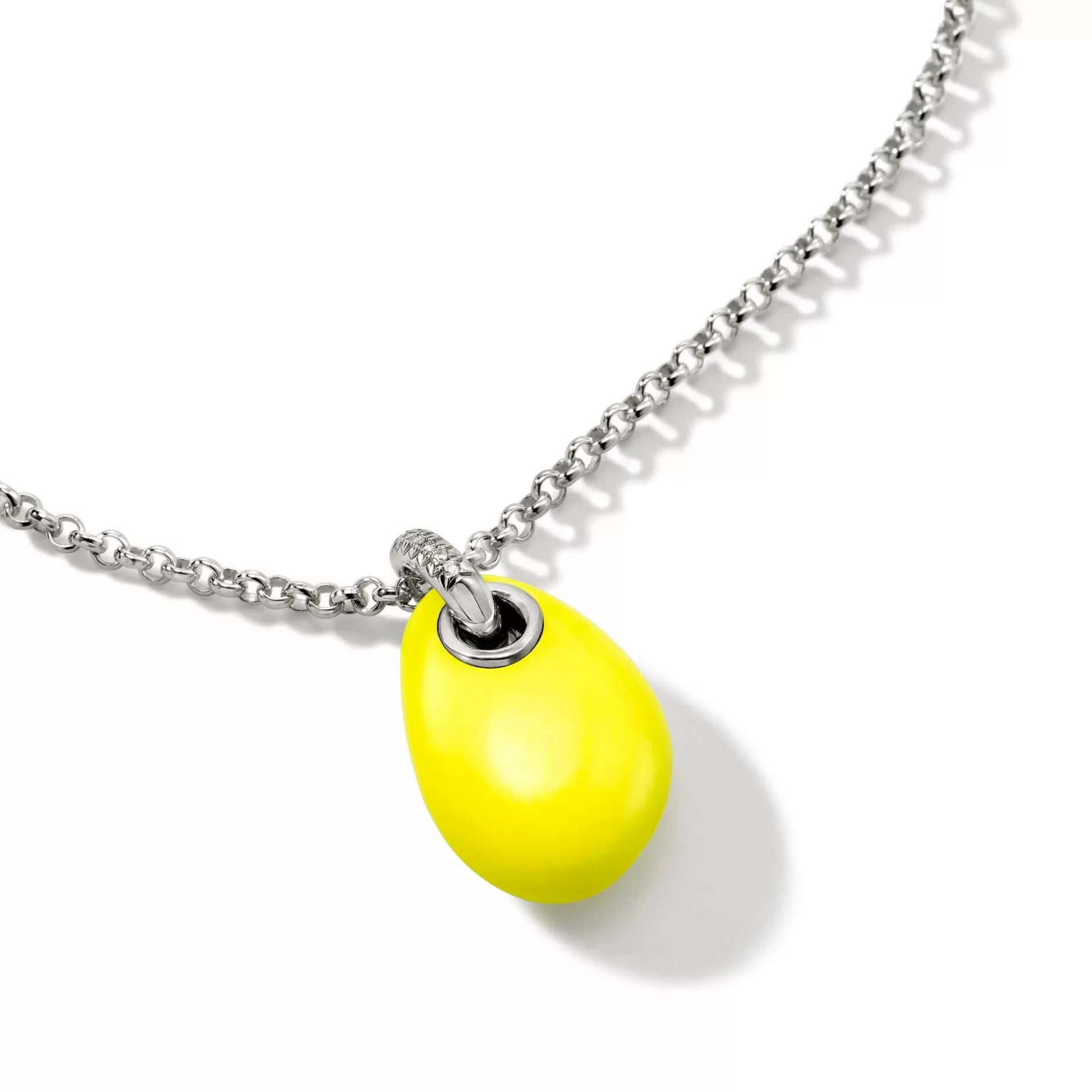 Pebble Necklace, Sterling Silver, Diamonds^John Hardy Clearance