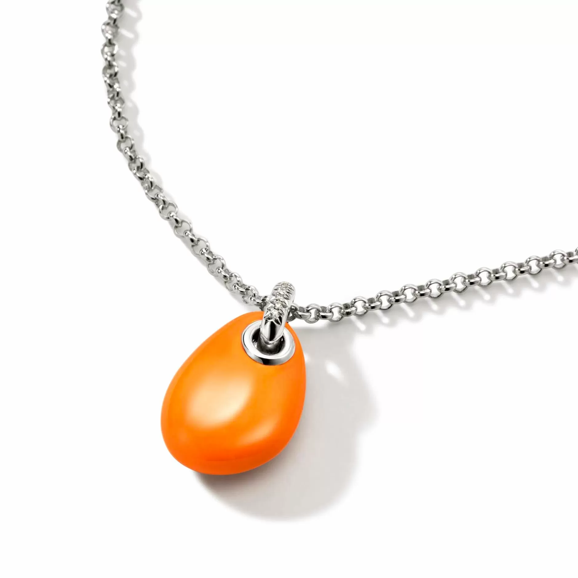 Pebble Necklace, Sterling Silver, Diamonds^John Hardy Sale