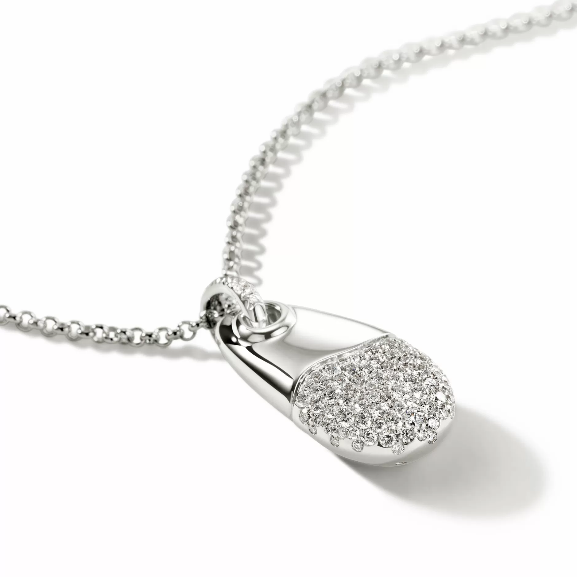 Pebble Pendant, Sterling Silver, Diamonds^John Hardy Cheap