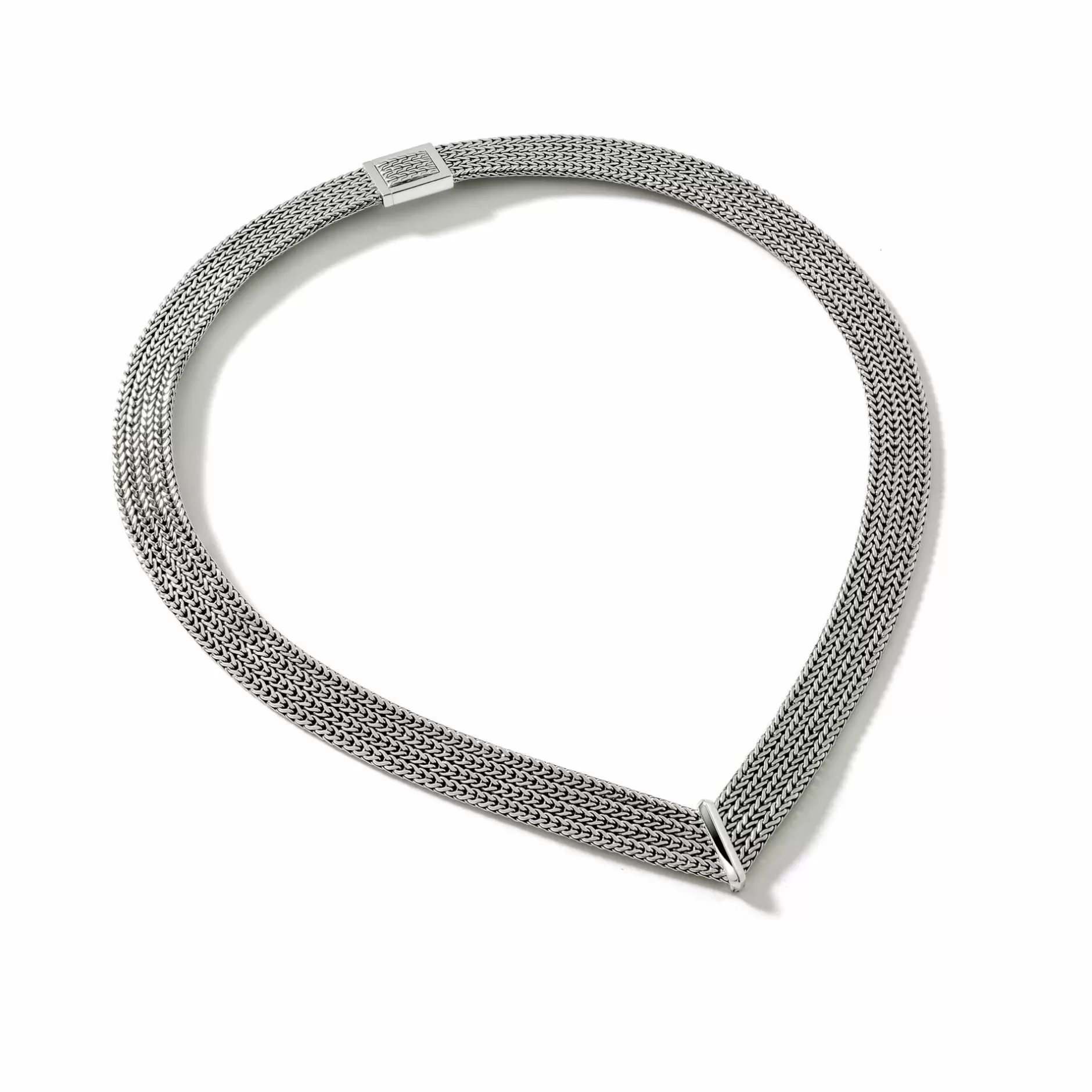 Rata Chain Chevron Necklace, Sterling Silver^John Hardy Fashion