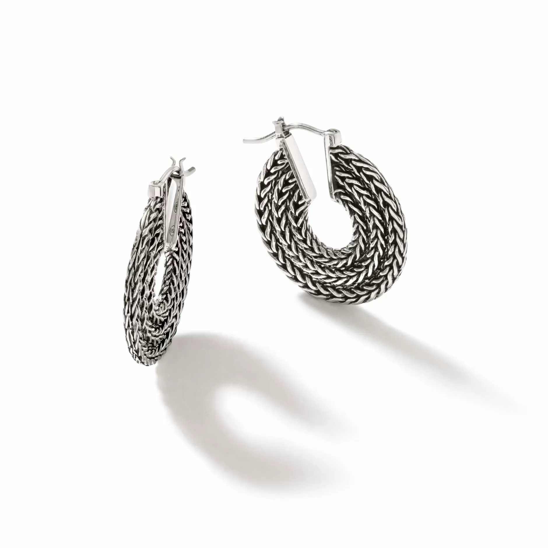 Rata Chain Hoop Earring, Sterling Silver^John Hardy Outlet