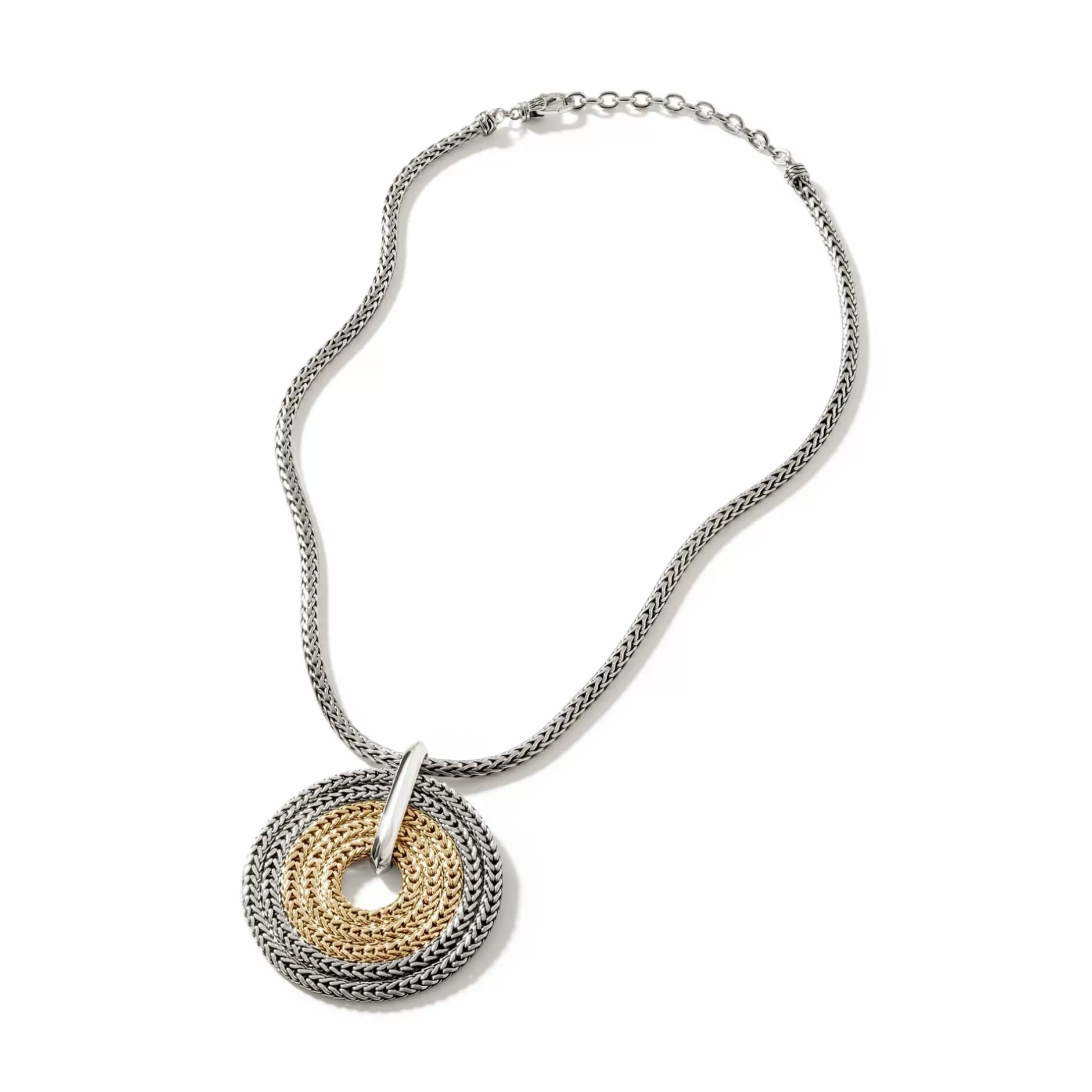 Rata Chain Pendant Necklace, Silver, Gold^John Hardy Best Sale